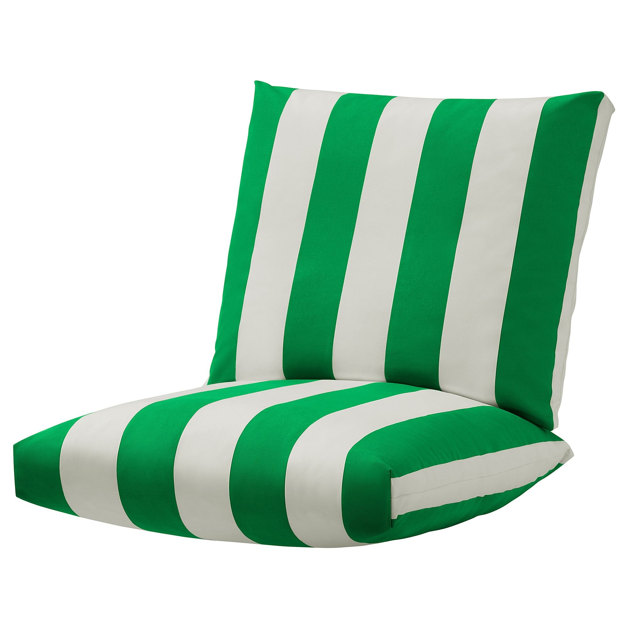 ÖNNESTAD radbyn beyaz-yeşil tekli koltuk minderi - 10554387 | IKEA