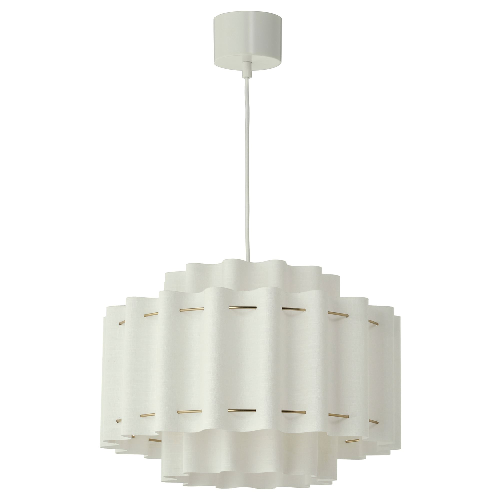 STOCKHOLM 2025 white-brass-plated 50 cm pendant lamp - 90585988 | IKEA
