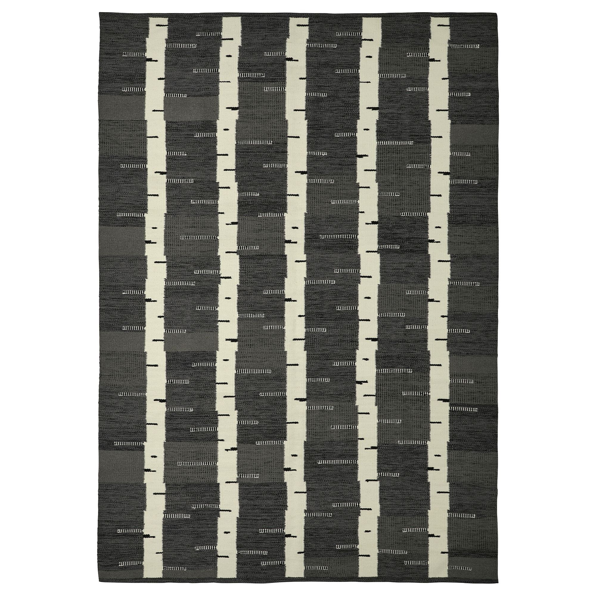 STOCKHOLM 2025 grey-white-black handwoven 170x240 cm handwoven rug