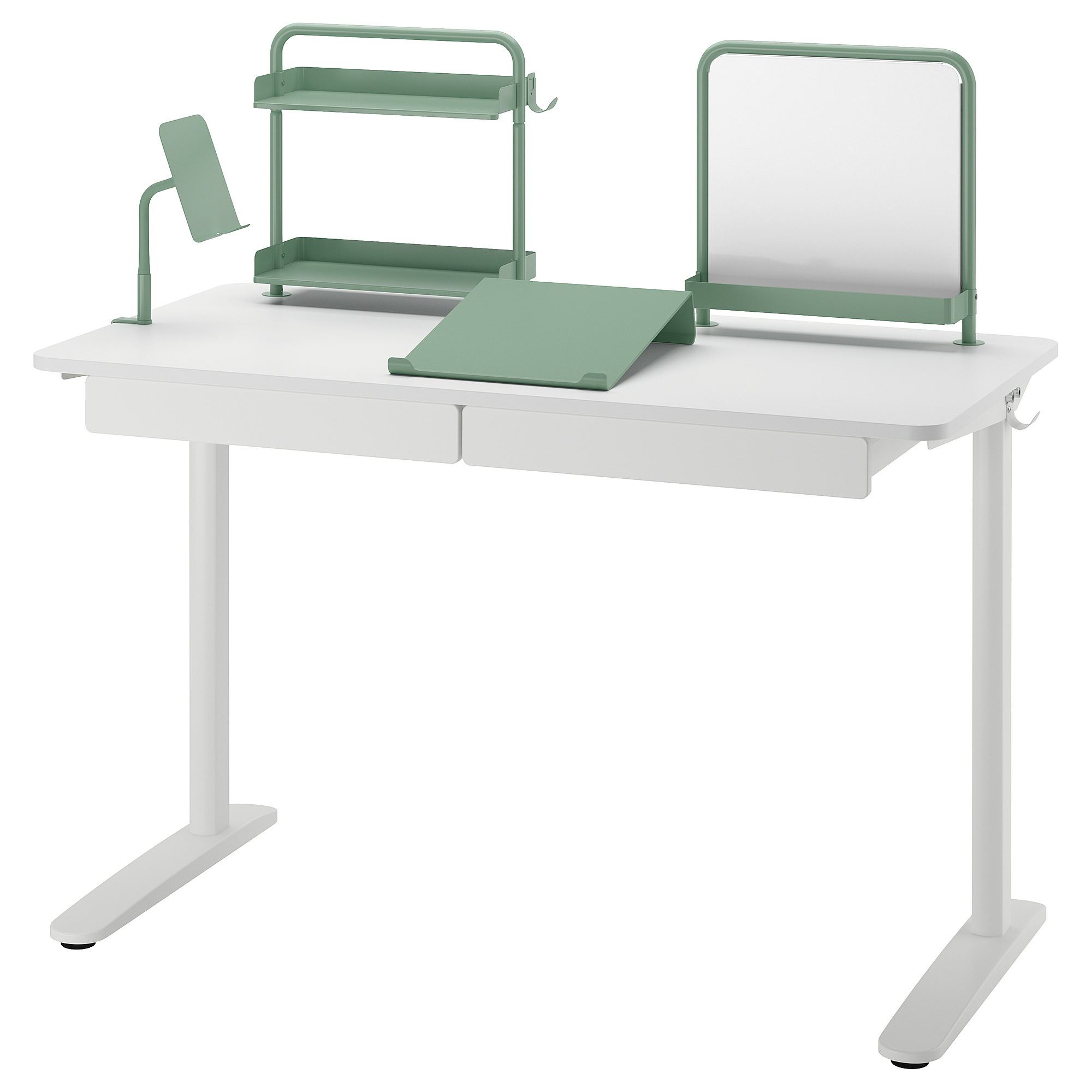 RELATERA white-light grey-green 117x60 cm kid's desk - 09607382 | IKEA