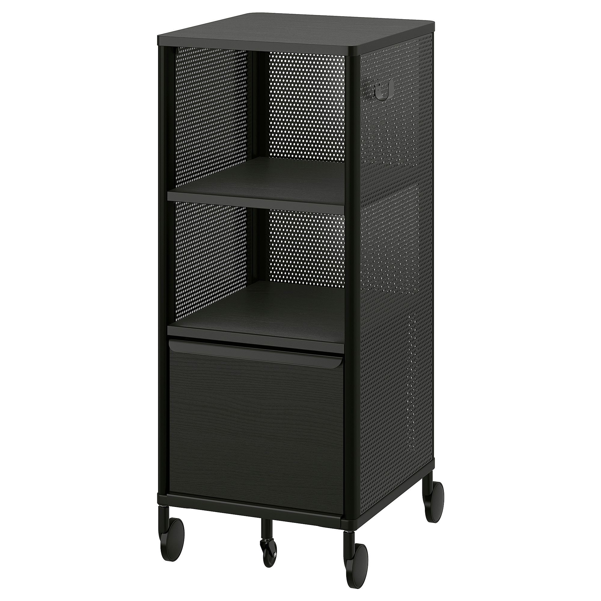 BEKANT siyah 41x101 cm ofis dolabı - 20591370 | IKEA
