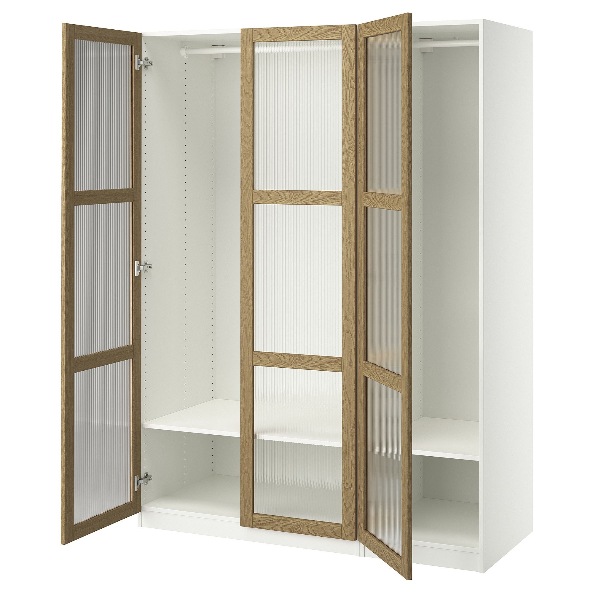 その他 IKEA PAX KOMPLEMEXT PAX/TONSTAD beyaz-meşe kaplama cam 150x60x201 cm PAX gardırop