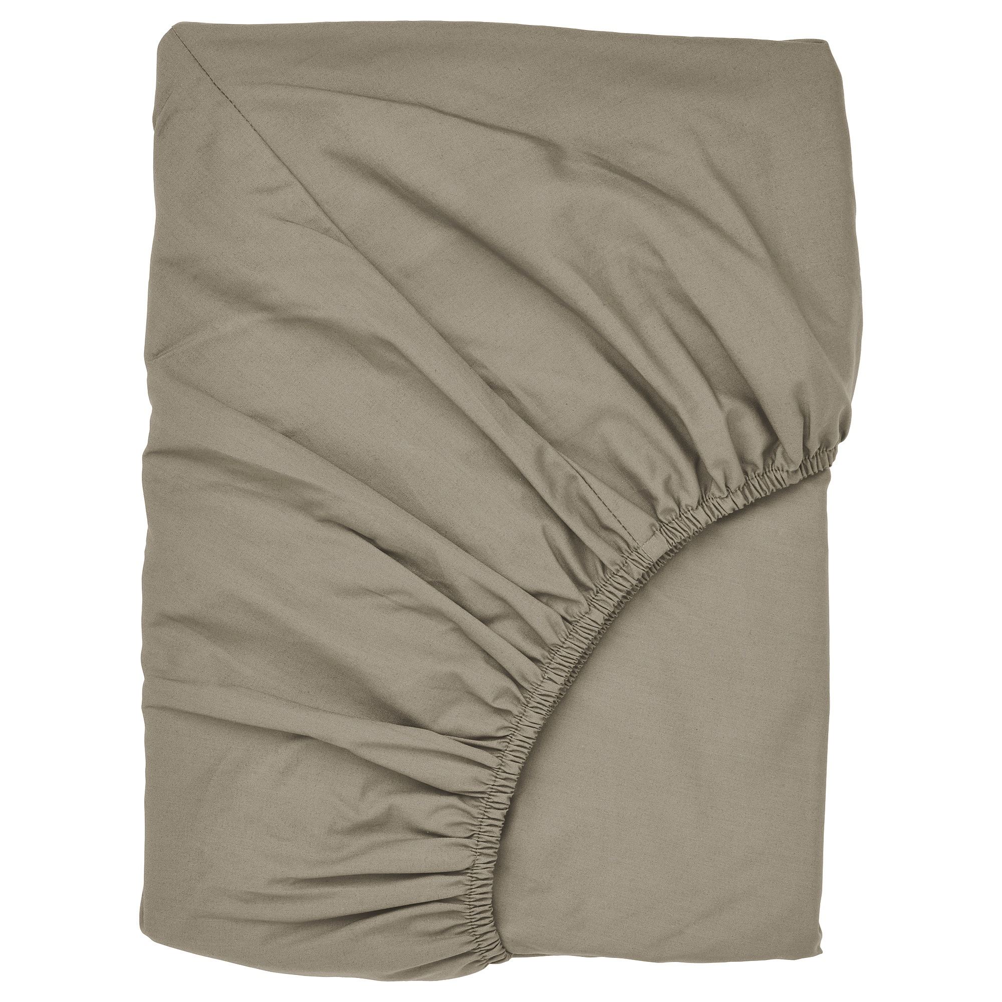 ULLVIDE grey/beige 160x200 cm fitted sheet 40590204 IKEA