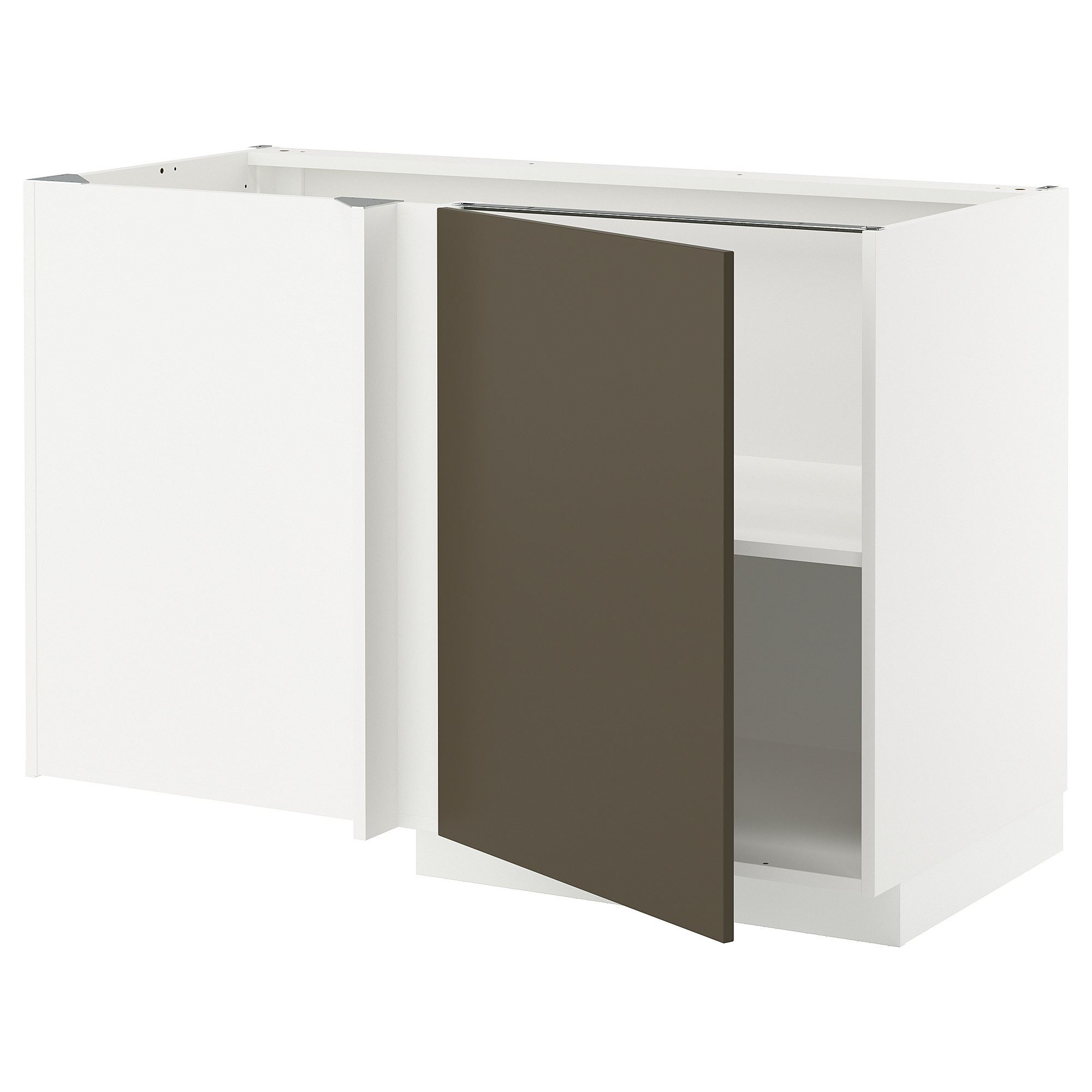 METOD HAVSTORP brown-beige 128x68 cm corner base cabinet - 49558247 | IKEA