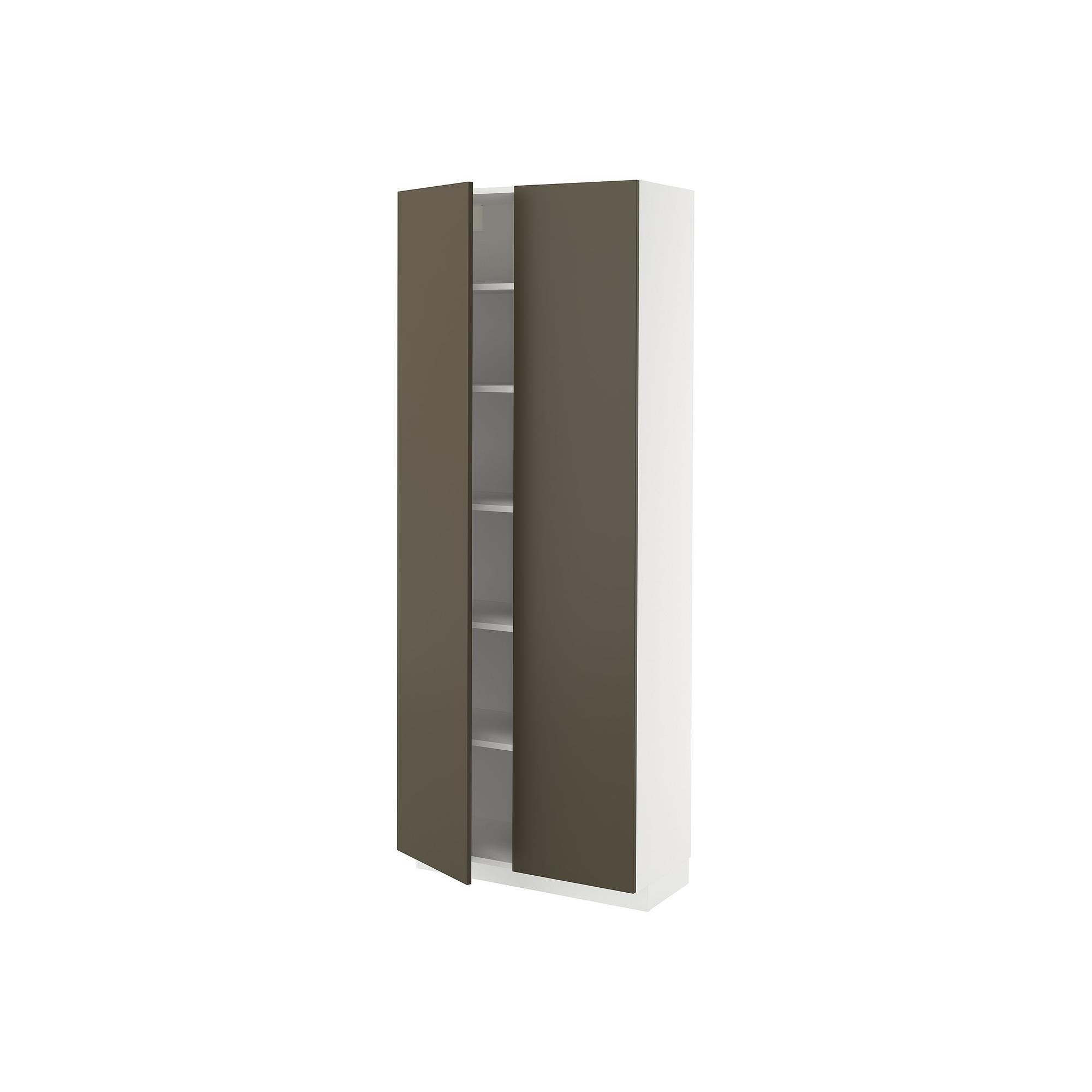 METOD HAVSTORP brown-beige 80x37x200 cm kitchen high cabinet - 39558436 ...