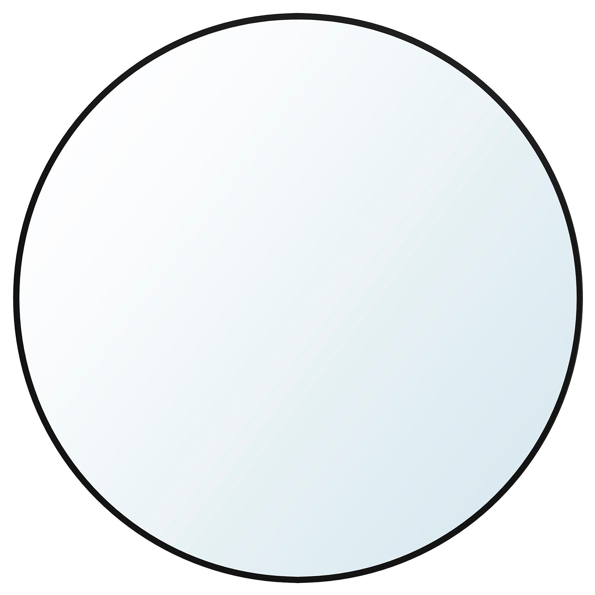 LINDBYN black 50 cm round mirror 70590448 IKEA
