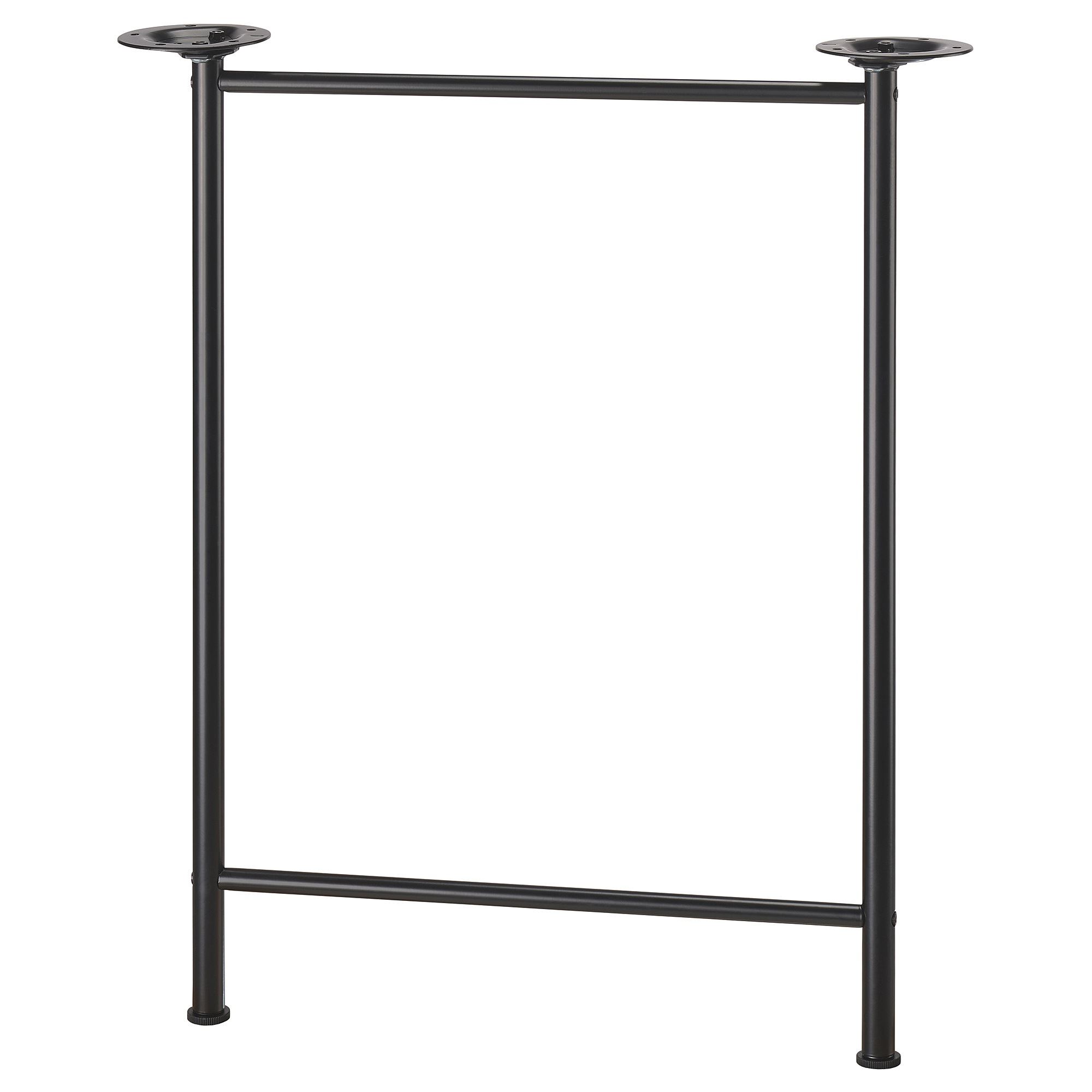 SPAND black 70 cm desk leg - 70569531 | IKEA