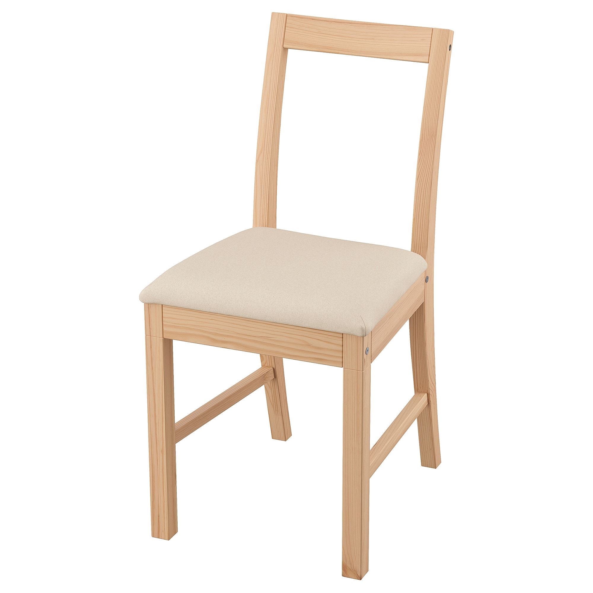 PINNTORP light brown-Katorp natural upholstered wooden chair