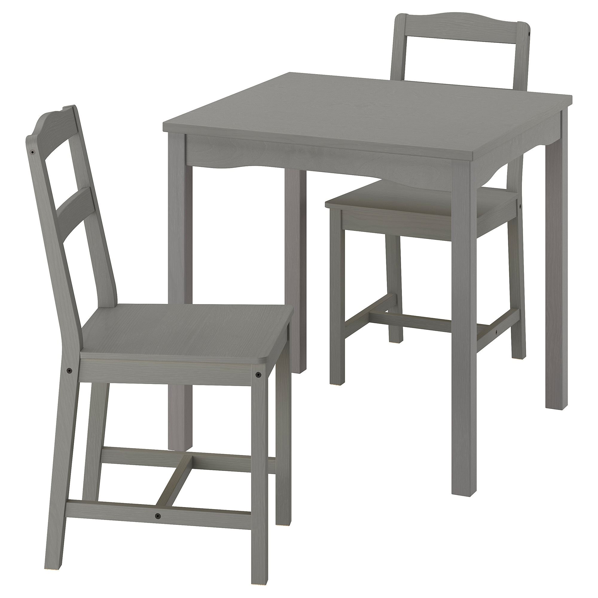HAUGA grey 2 chairs kitchen table set 19574908 IKEA