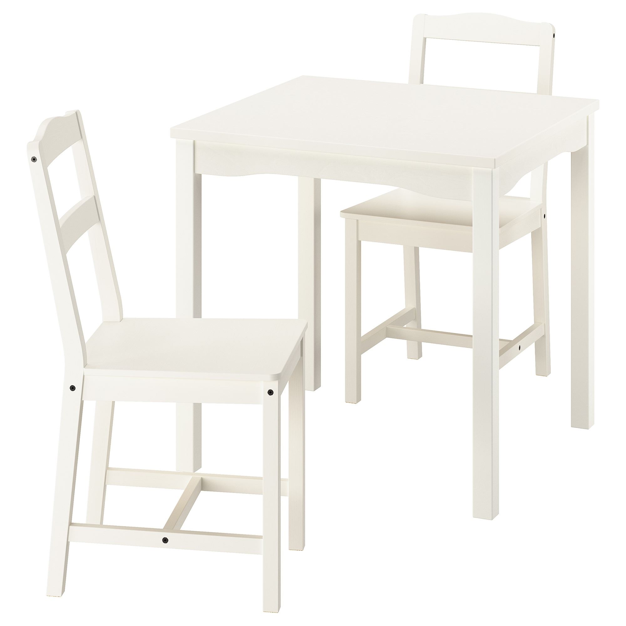 HAUGA white 2 chairs kitchen table set 99574853 IKEA