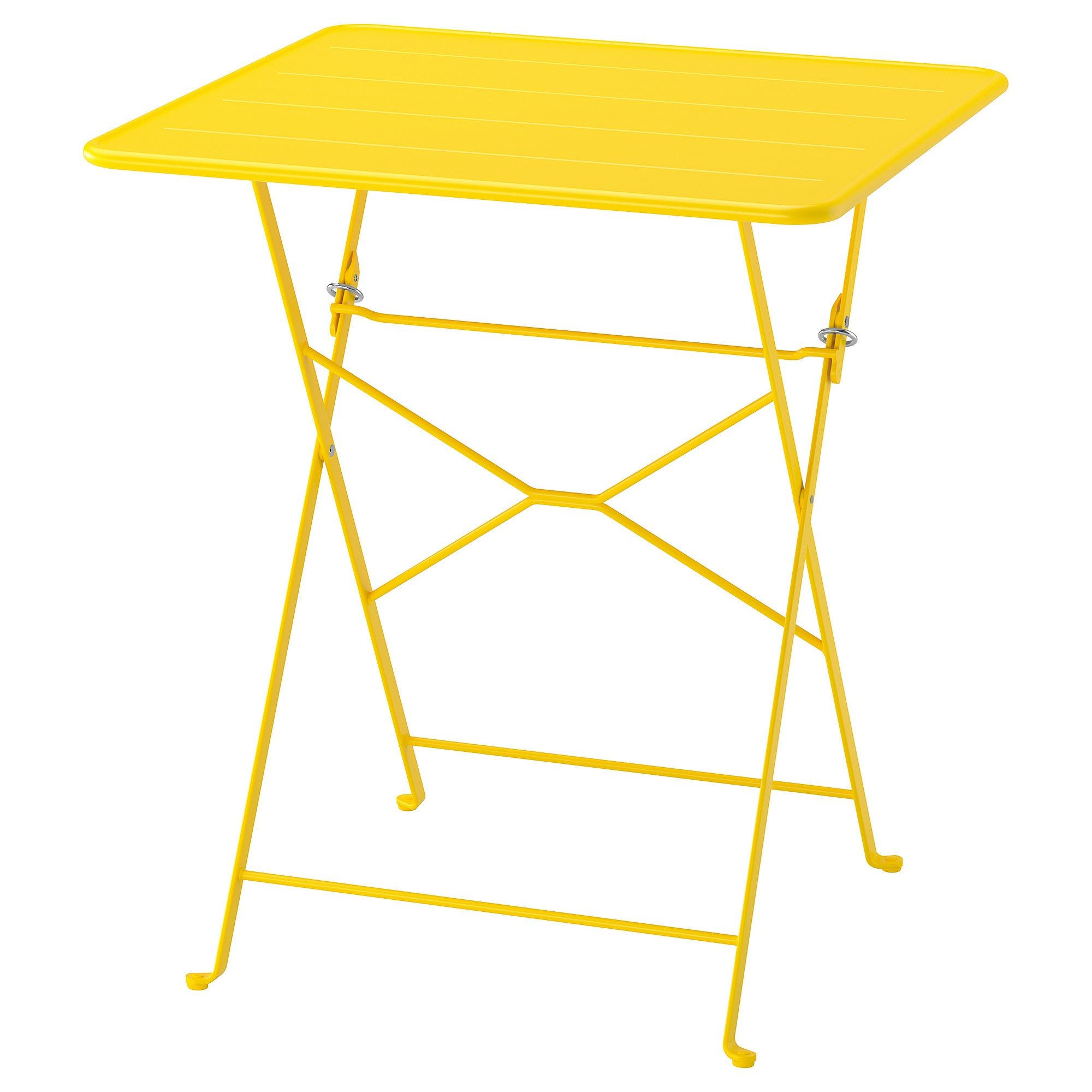 SUNDSÖ high-gloss yellow 65x65 cm foldable table - 90582579 | IKEA