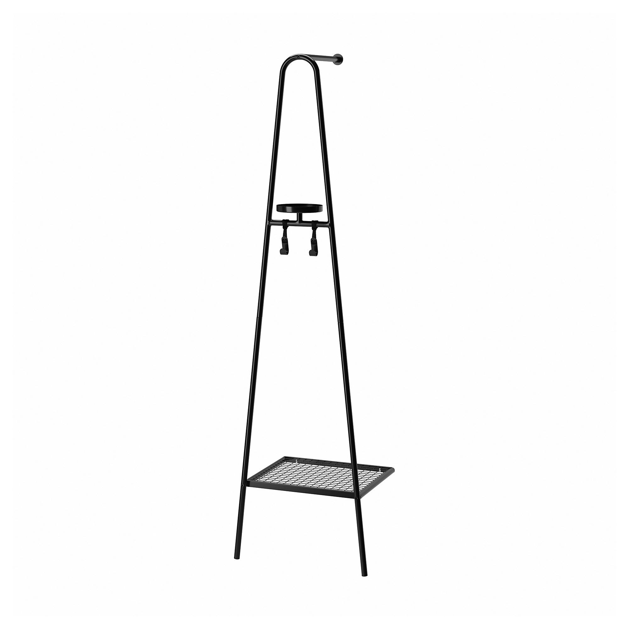 ALGANAS black 46x39x166 cm hat and coat stand - 10585888 | IKEA