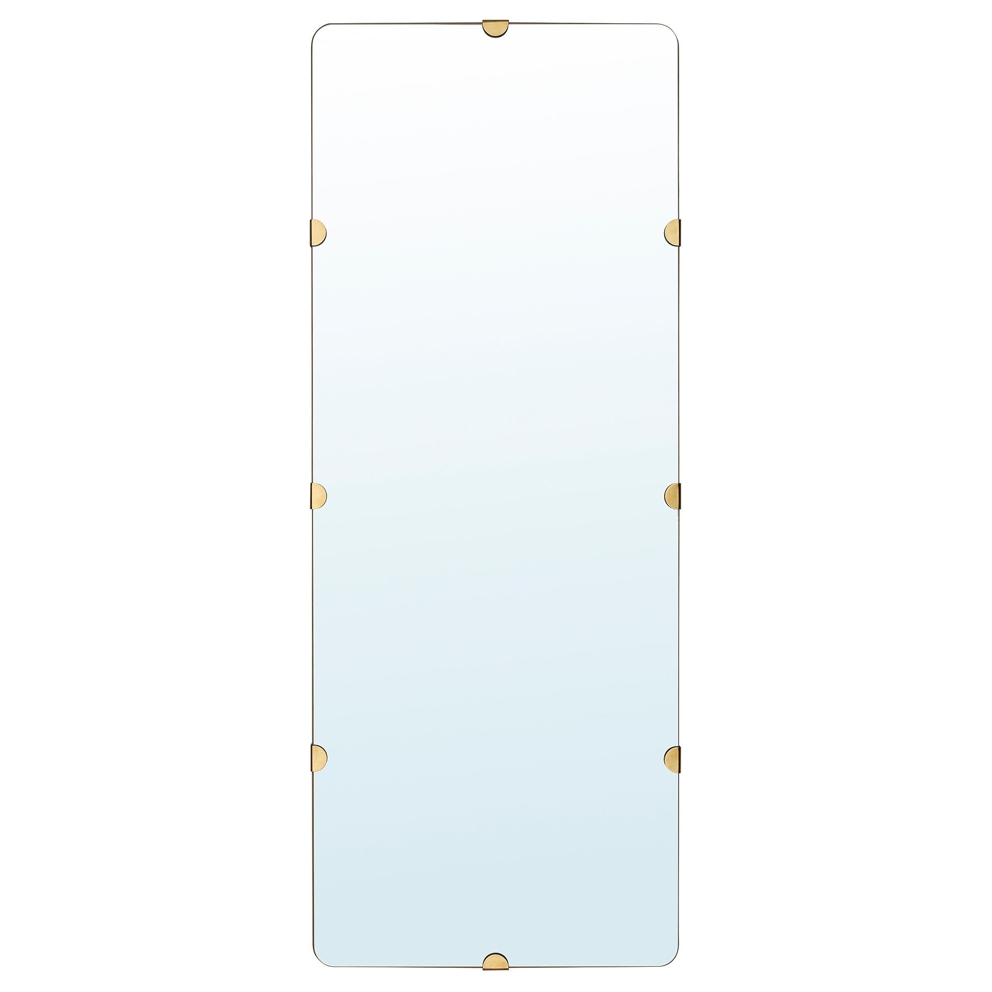 STOCKHOLM 2025 oak veneer-gold colour 70x180 cm wall mirror