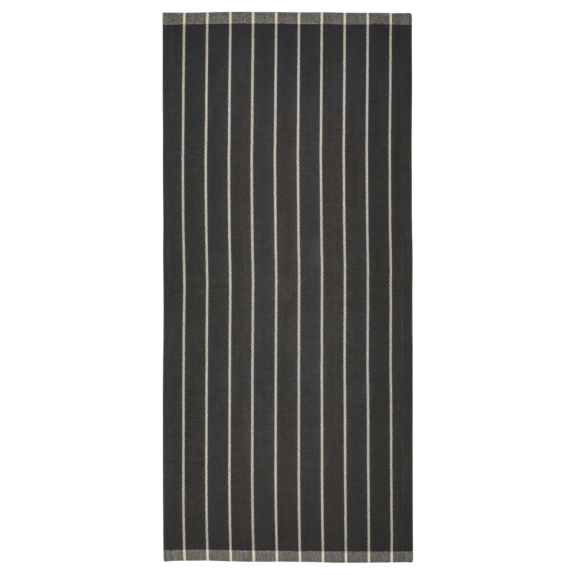 RIDSTIG grey-off/white 80x180 cm large rug - 20600968 | IKEA