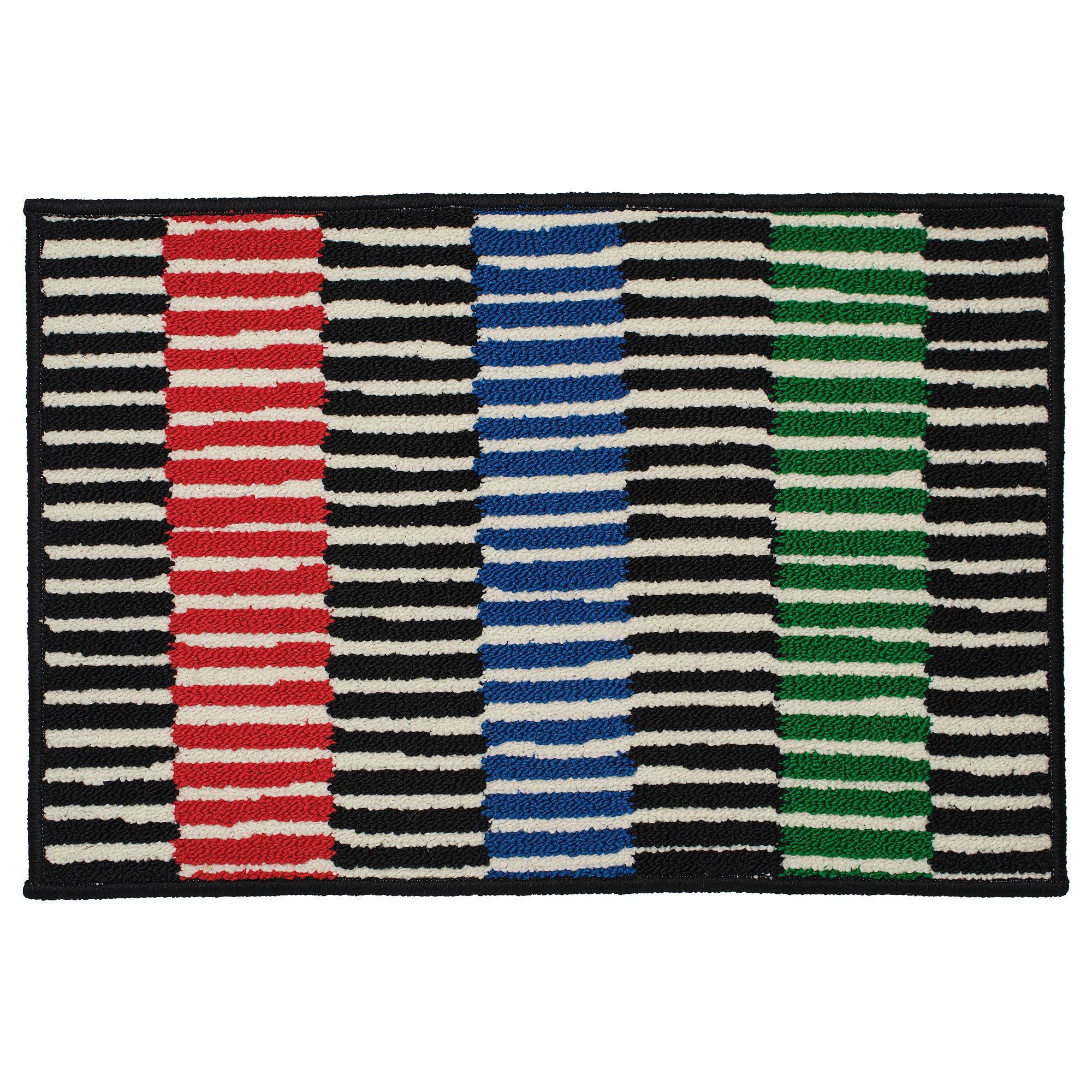 BOMBE MAT MINI (ND2 ver.)　RETRO STRIPE VANDPLATS multicolored-striped 40x60 cm mat - 40600953 | IKEA