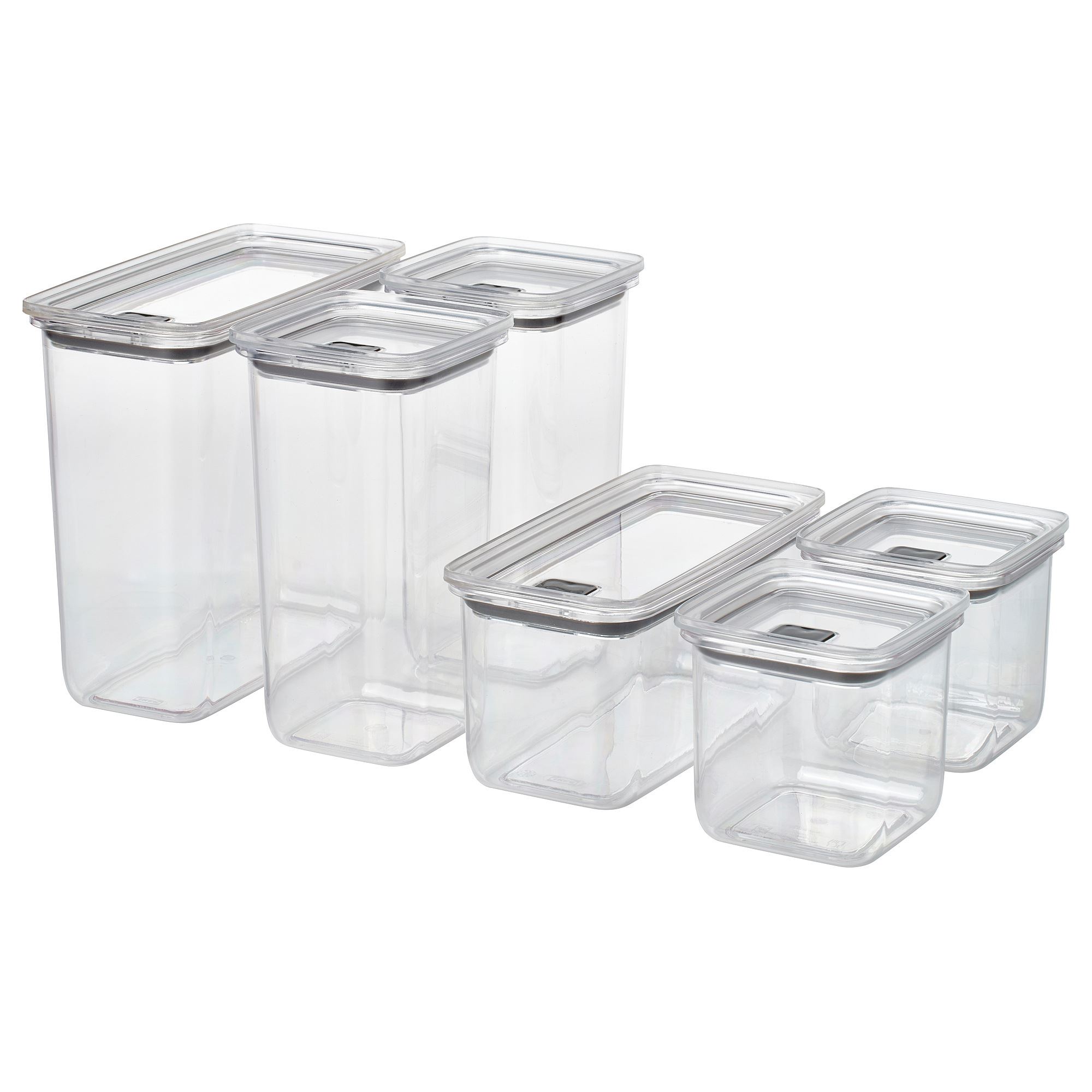 KORALLVIPPA transparent food storage container sets - 70599316 | IKEA