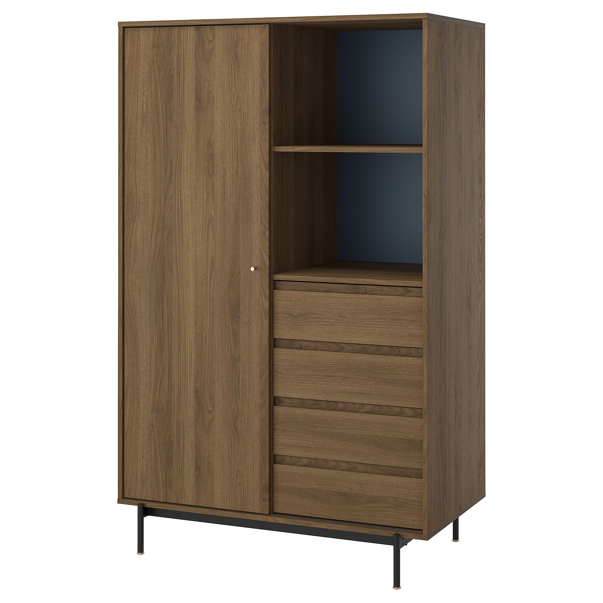 RADMANSÖ brown walnut effect 118x64x190 cm wardrobe - 70593606 | IKEA