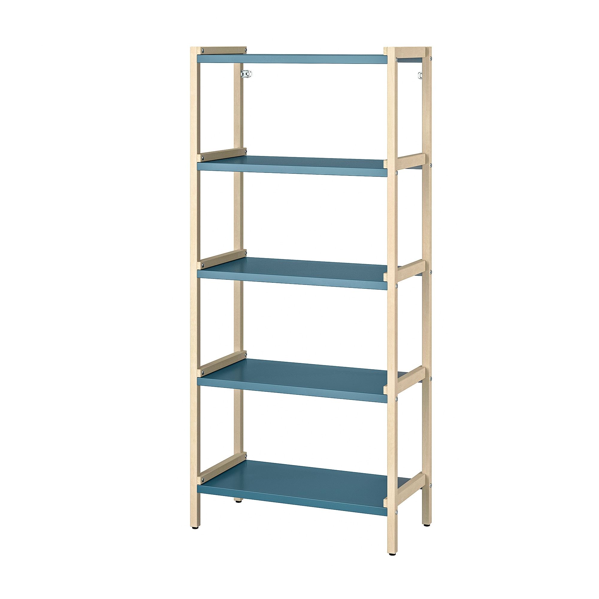 IKEA ラック EKENABBEN titrek kavak-mavi 70x34x154 cm açık raf ünitesi