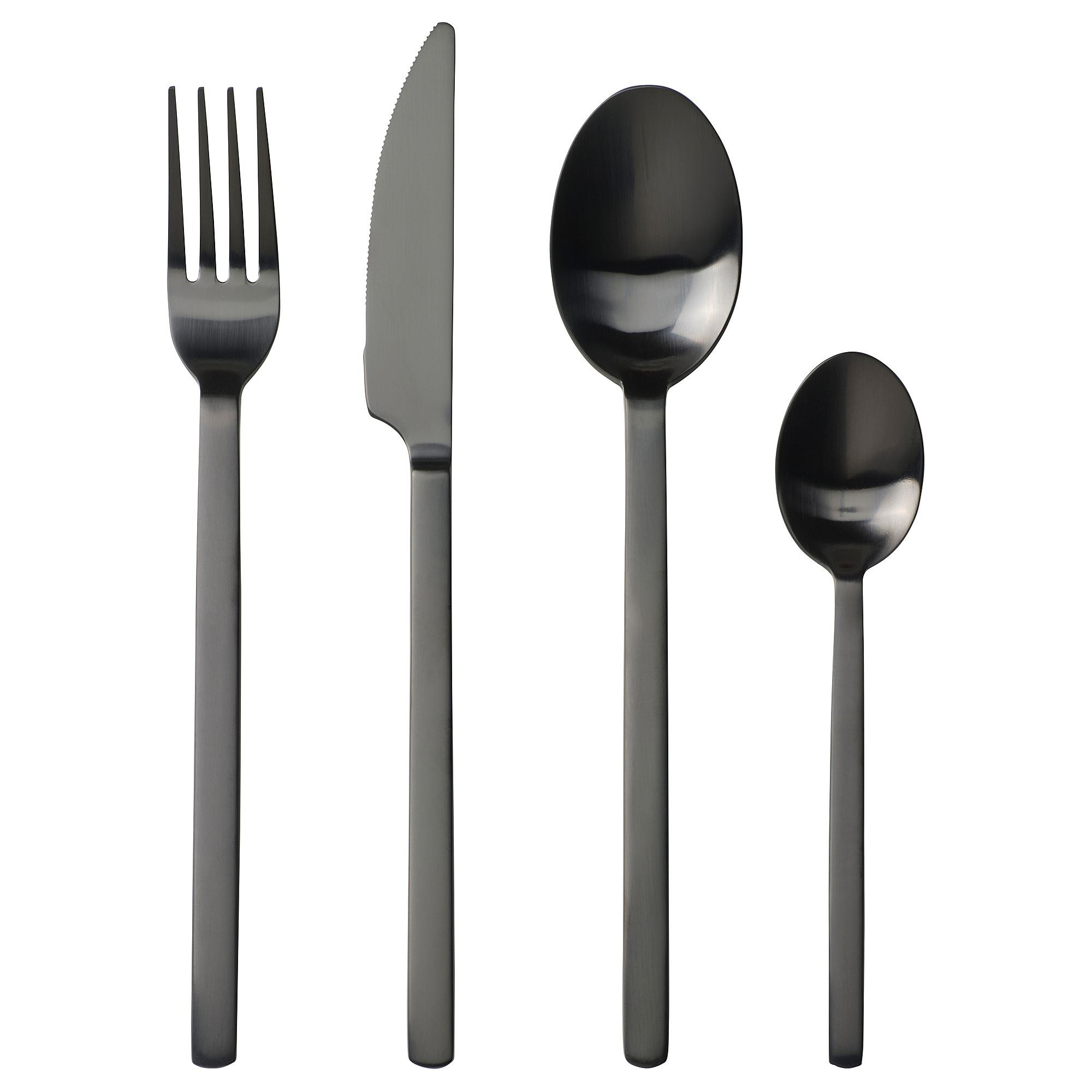 STOCKHOLM 2025 black cutlery for 6 people - 50592434 | IKEA