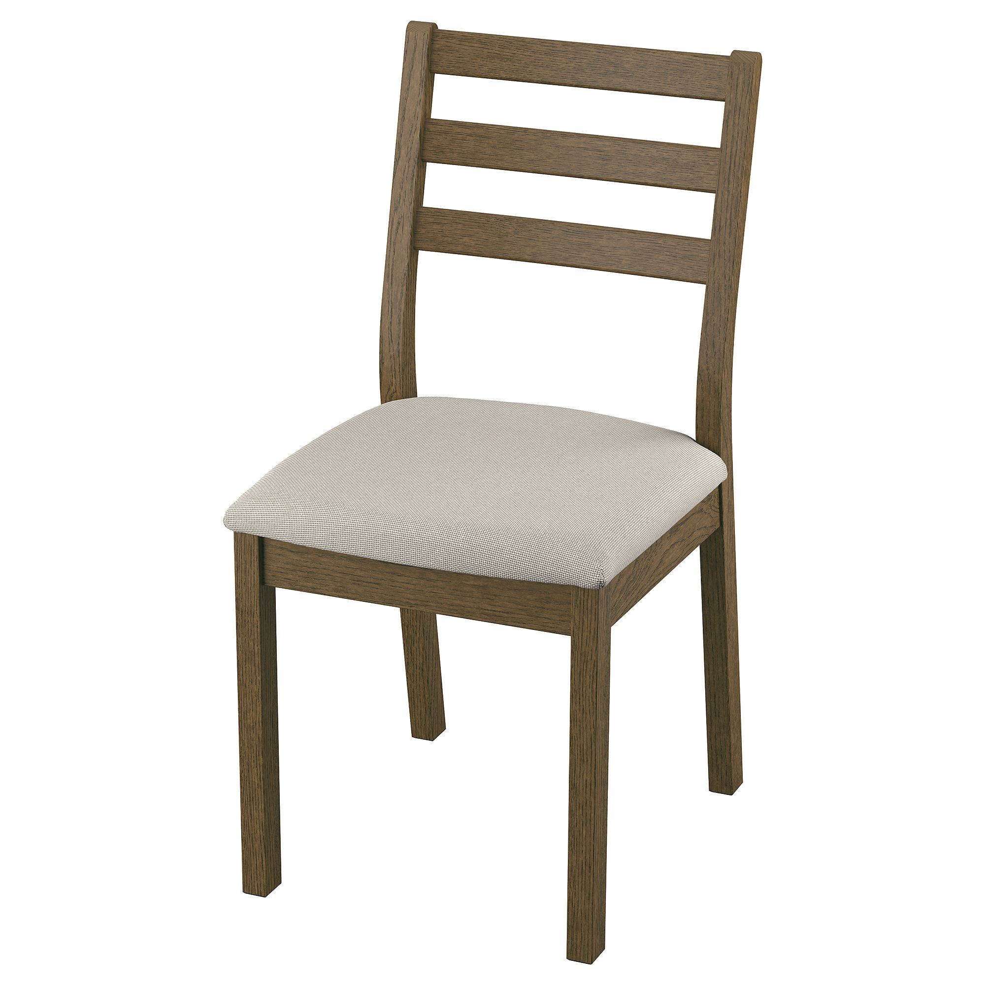 IKEA TONSTAD ダイニングチェア TONSTAD brown oak effect-Fridtuna light beige upholstered wooden