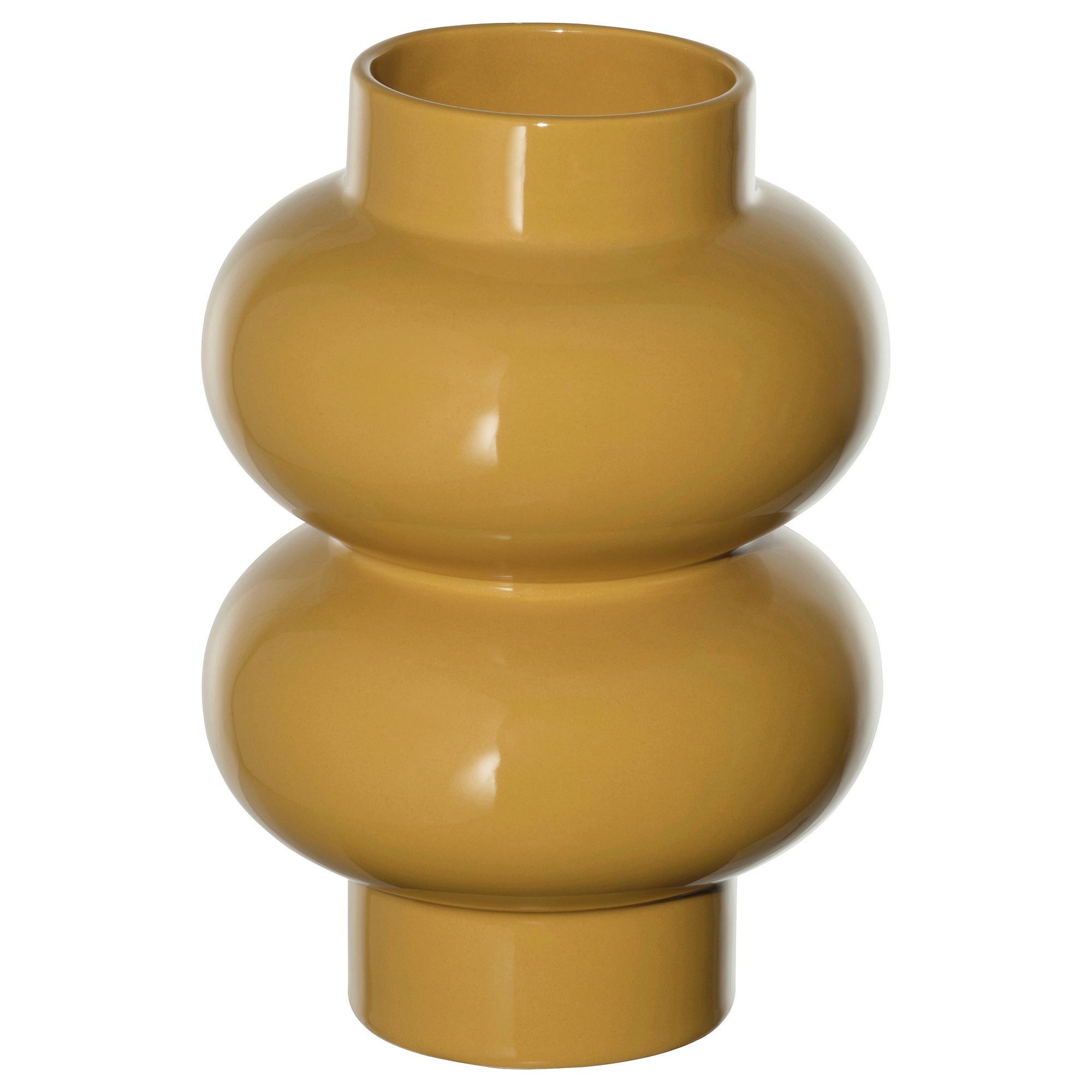 PARLHAGG yellow-beige 22 cm stoneware plant vase - 40607308 | IKEA