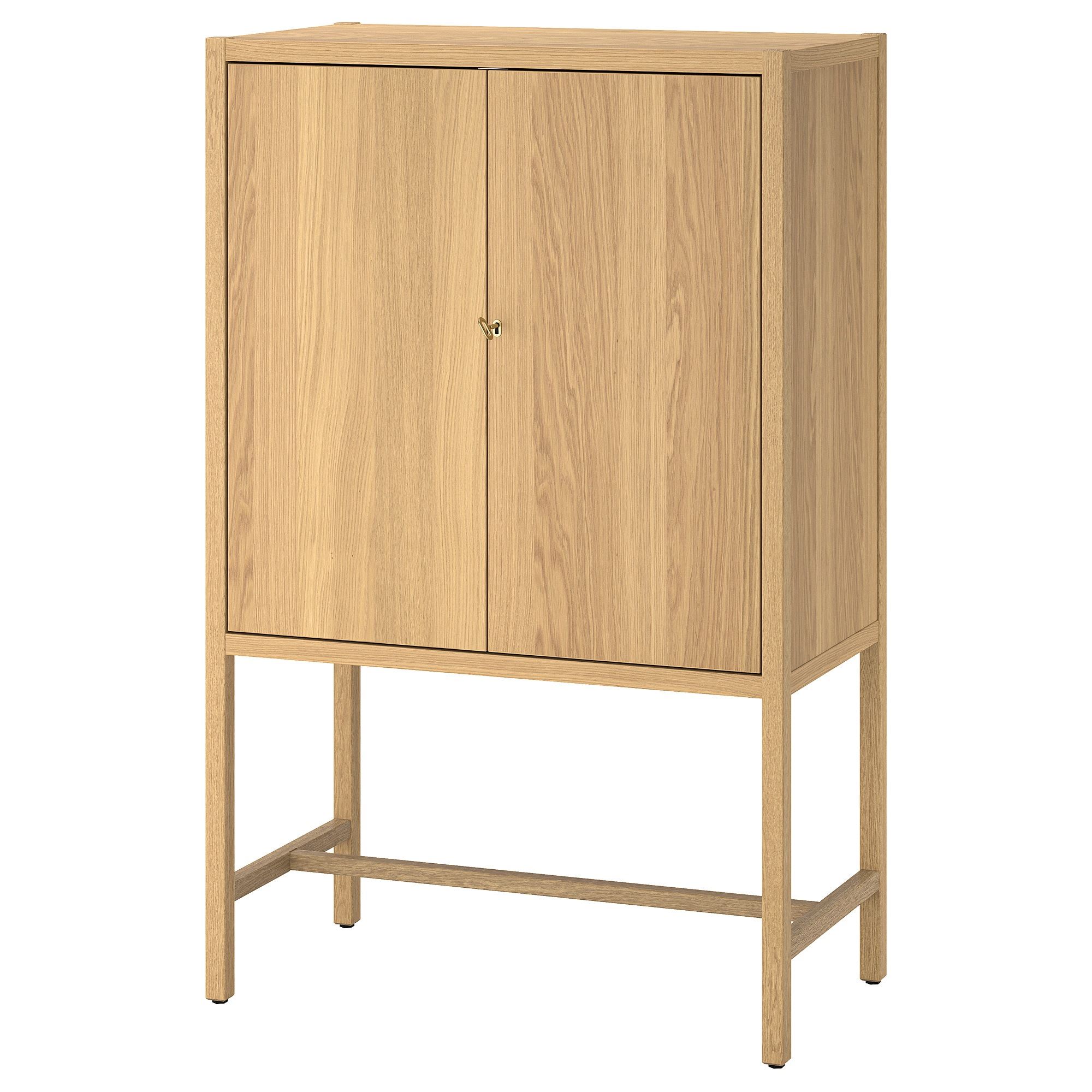 STOCKHOLM 2025 oak veneer 80x40x126 cm cabinet with door