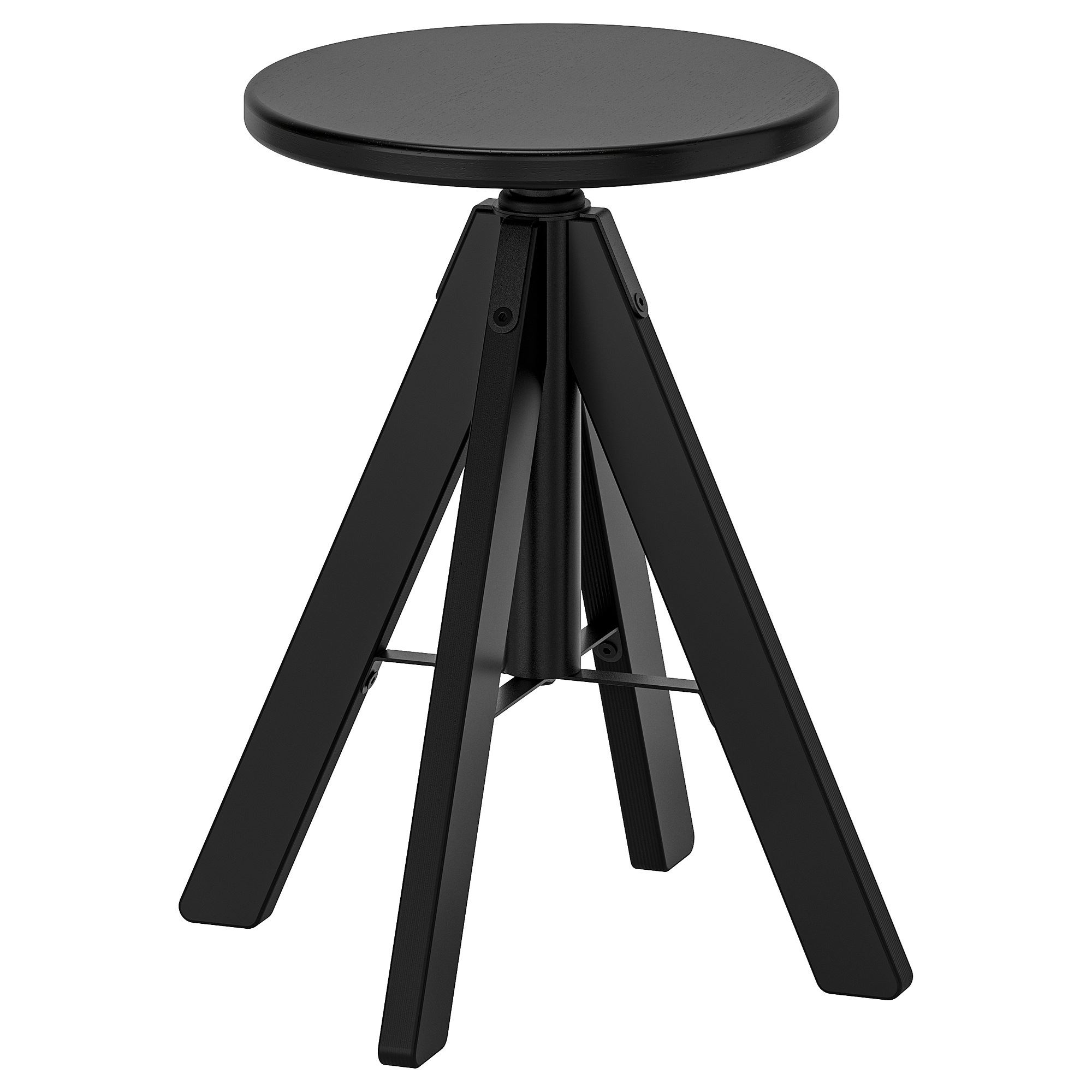 RUDSTORP black 44-55 cm stool - 60610102 | IKEA