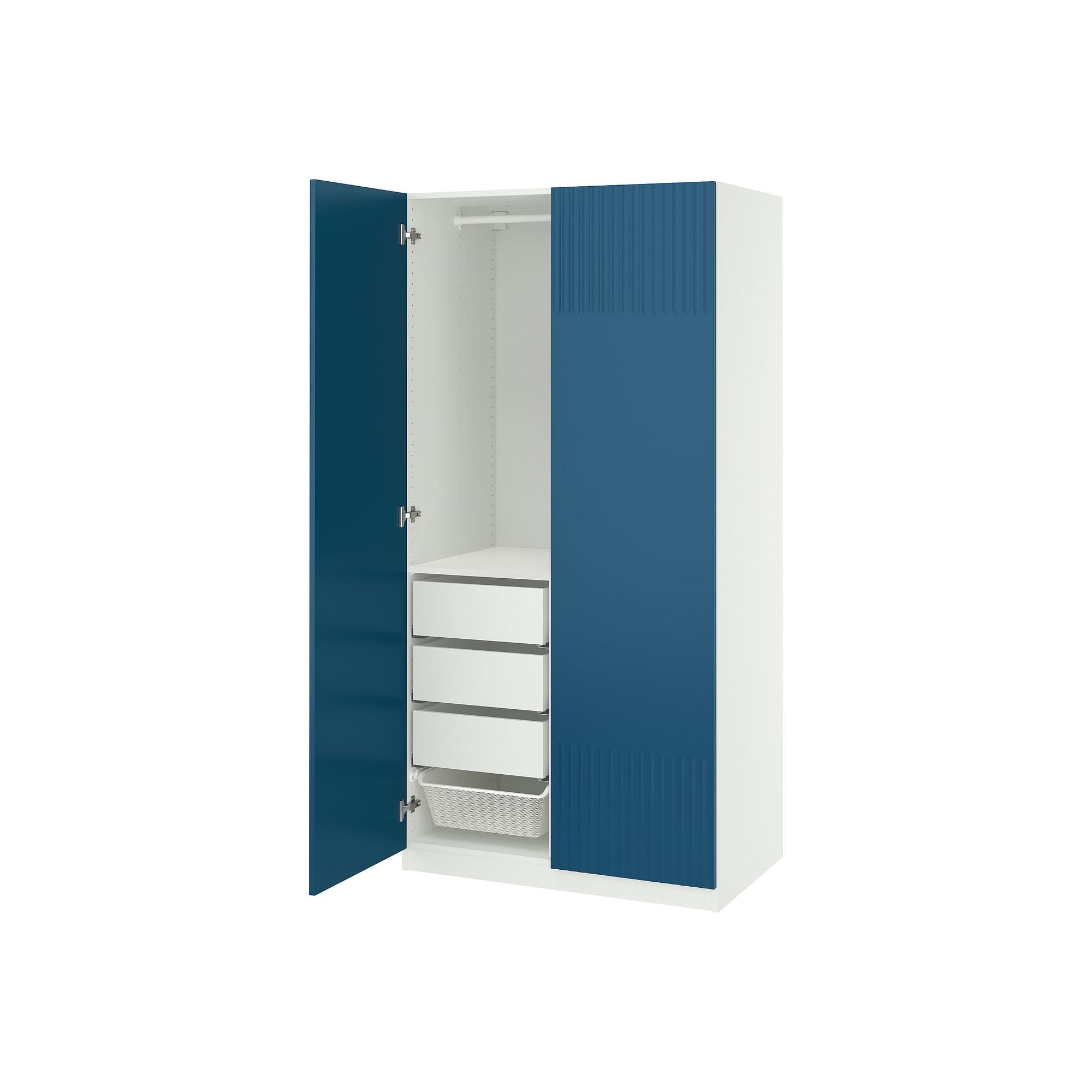PAX/FYRUDDEN beyaz-mavi 100x60x201 cm PAX gardırop - 69581609 | IKEA