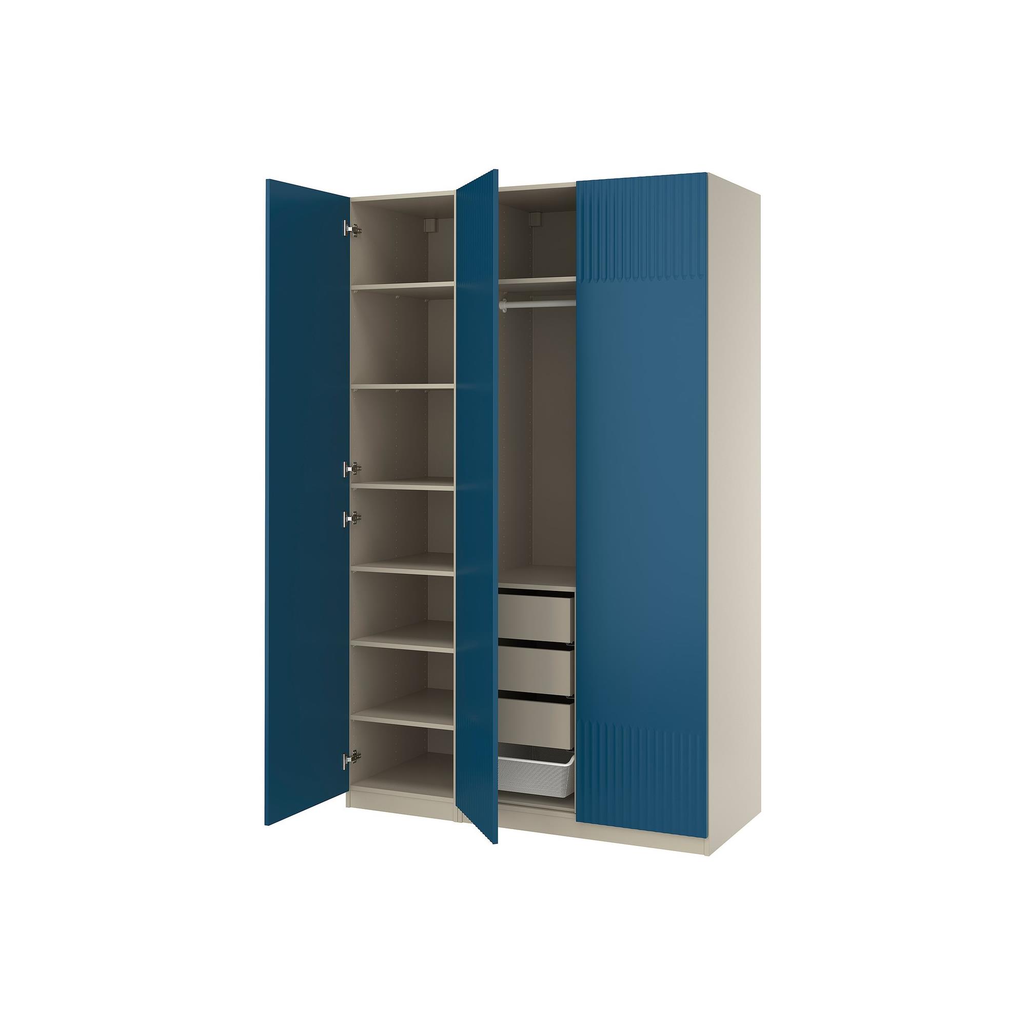 PAX/FYRUDDEN bej-mavi 150x60x236 cm PAX gardırop - 89581646 | IKEA