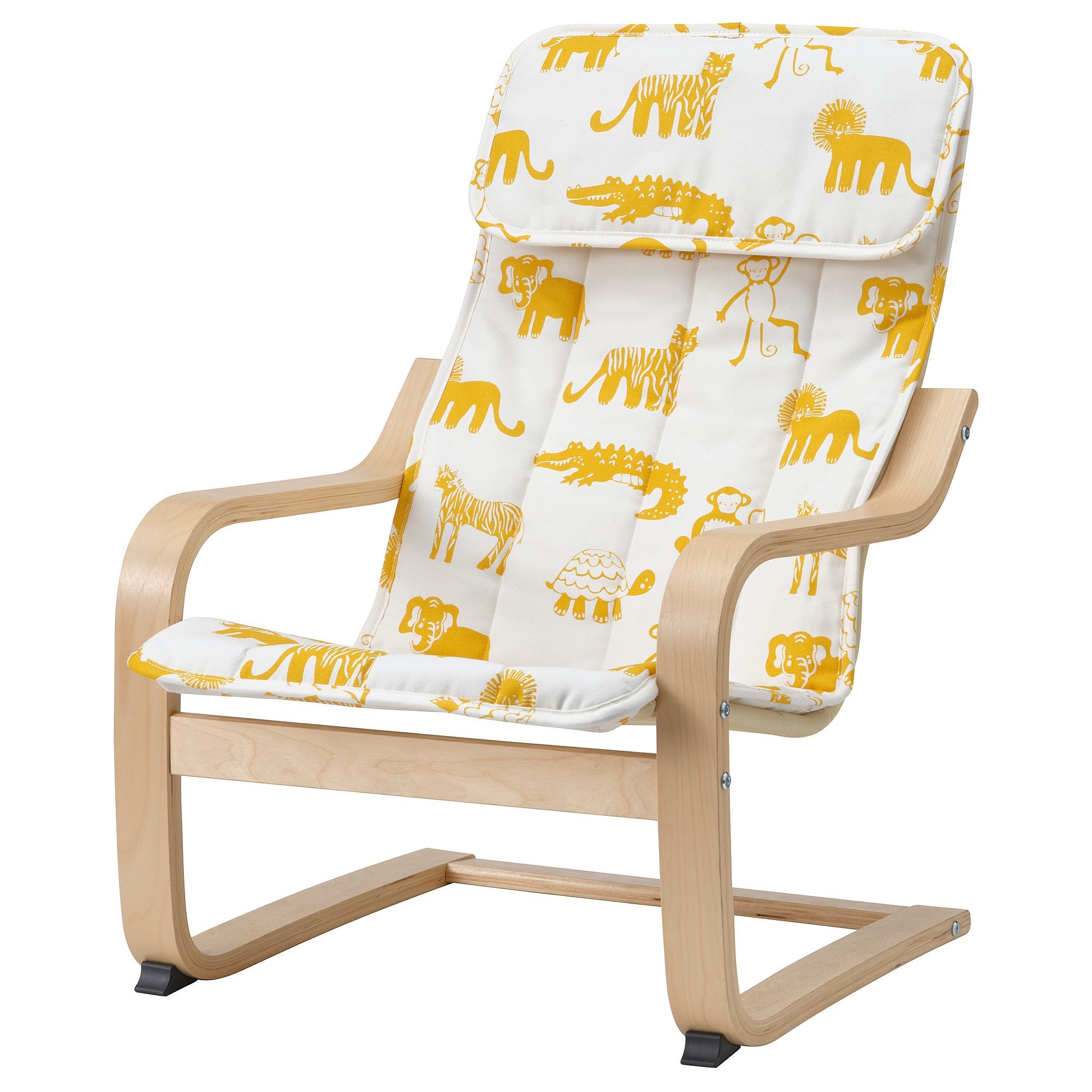 IKEA POÄNG イエロー リクライニングチェア POANG yellow-white children's armchair - 19598914 | IKEA