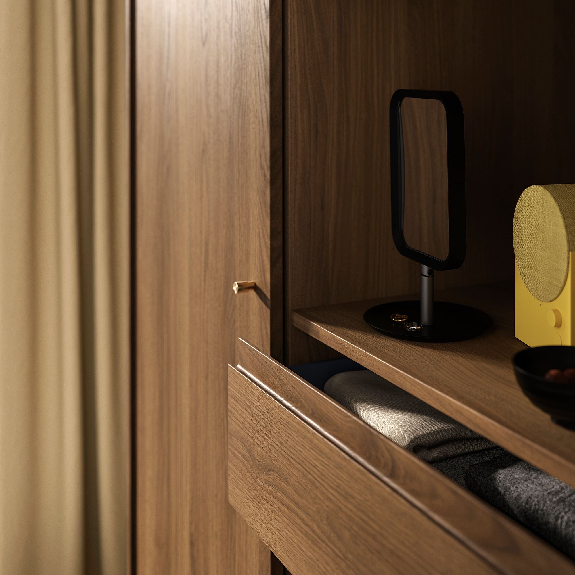 RADMANSÖ brown walnut effect 118x64x190 cm wardrobe - 70593606 | IKEA