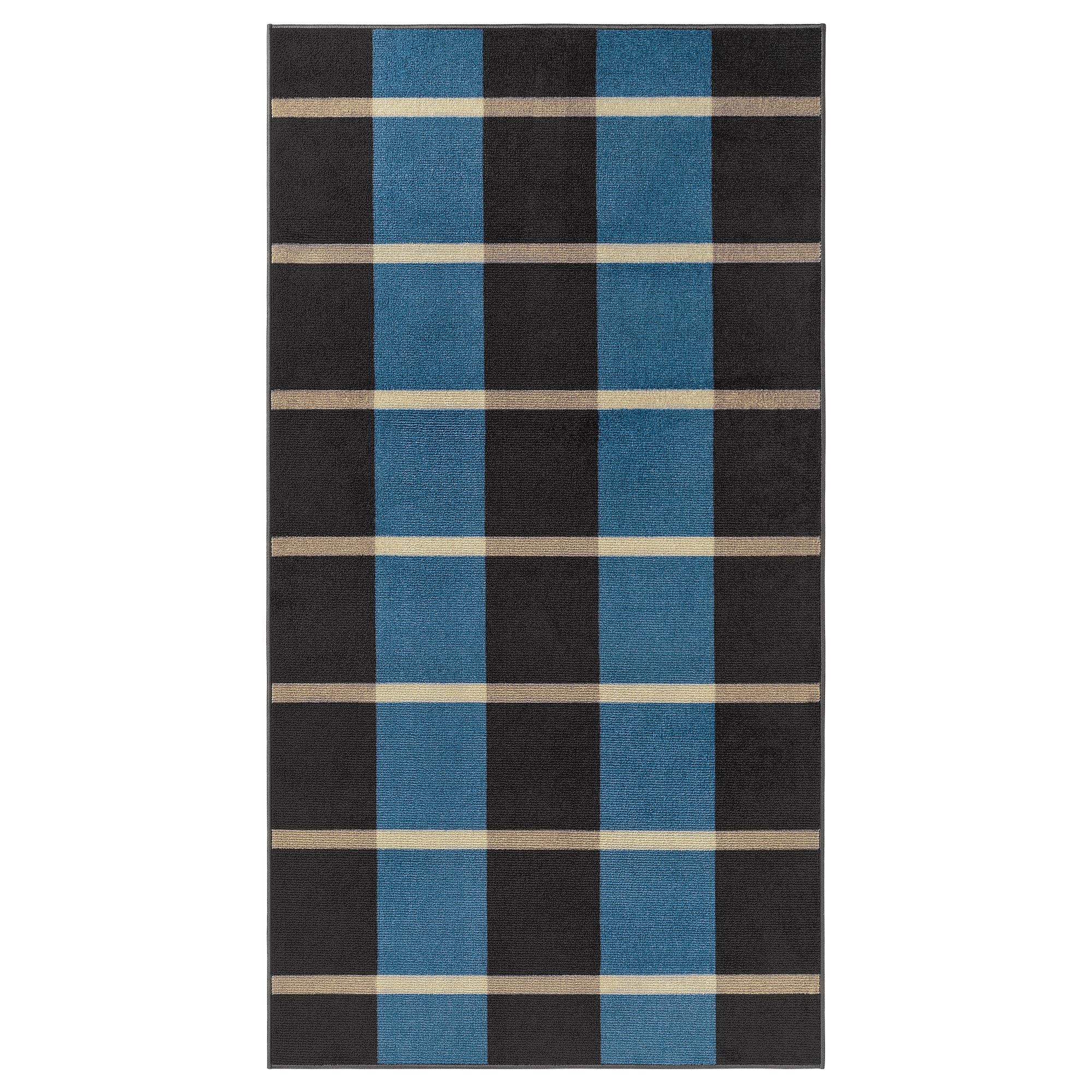 ラグ・カーペット the Apartment blue Lottery Rug sepia ARBETSZON grey/blue 80x150 cm small rug - 10608470 | IKEA