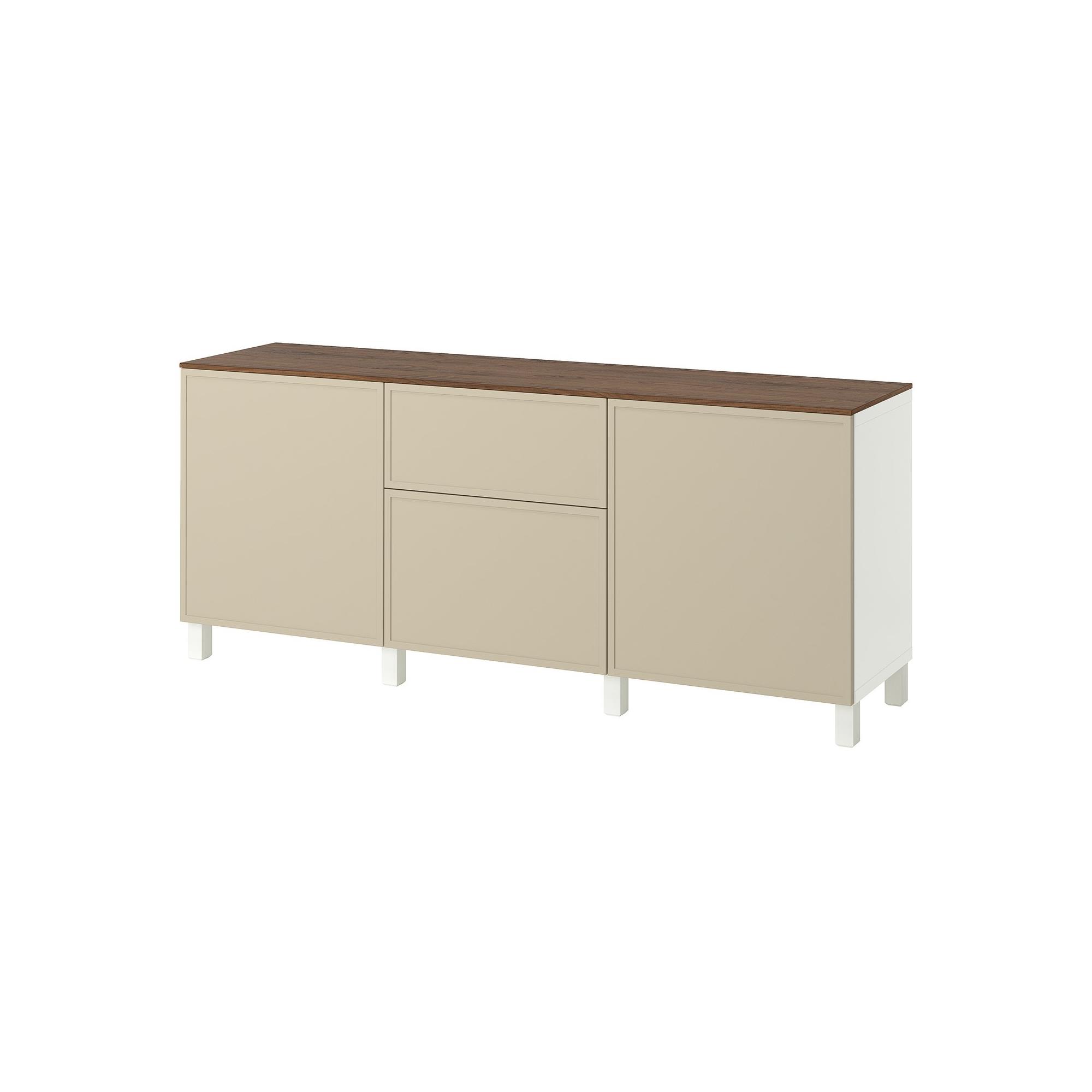 BESTA white-beige 180x42x75 cm storage combination - 89602818 | IKEA