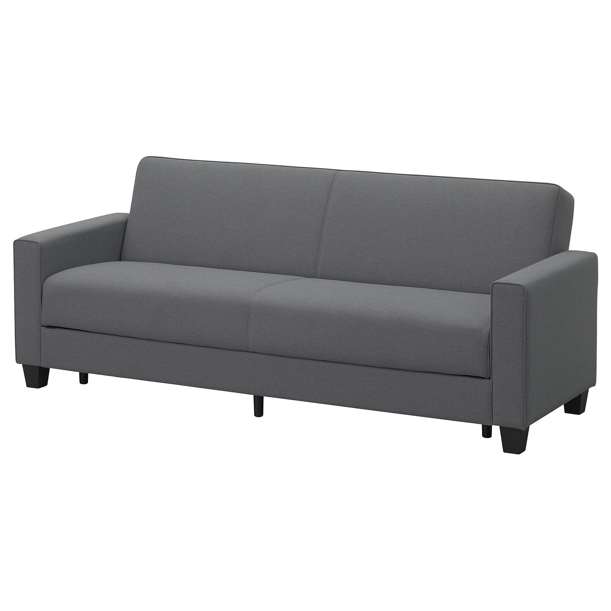 ABBORRBERG vissle grey 3-seat sofa-bed - 40612866 | IKEA