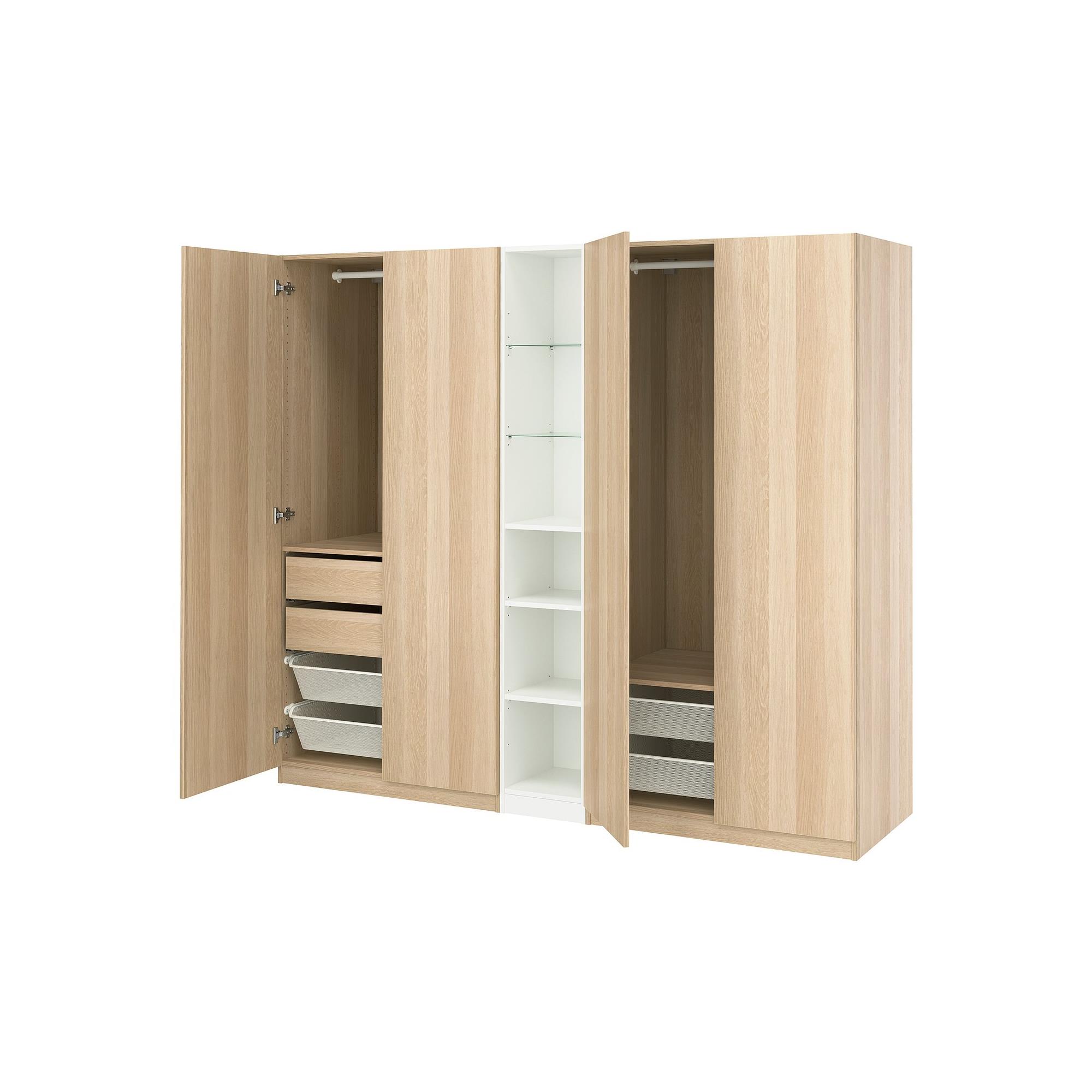 PAX/FORSAND beyaz-ağartılmış meşe görünümlü 235x60x201 cm PAX
