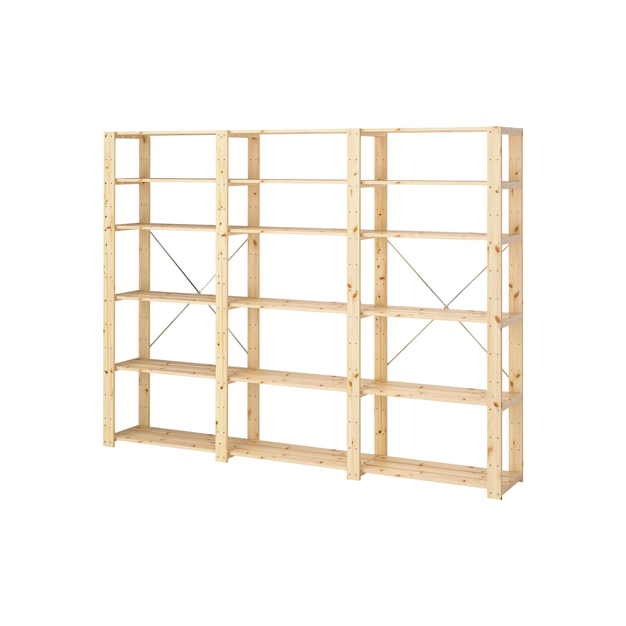 HEJNE pine 230x31x171 cm shelving unit - 39607658 | IKEA