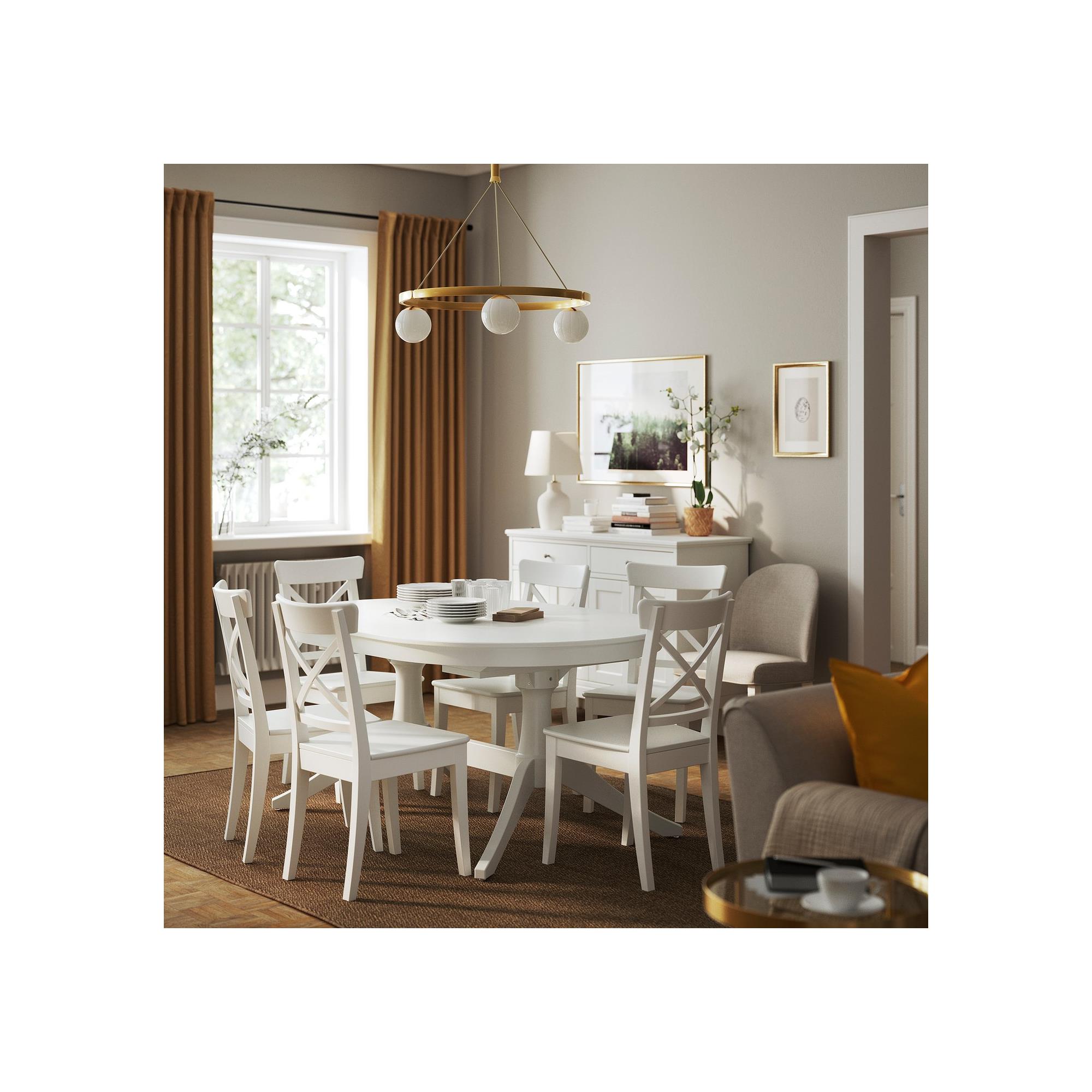 ROSENTORP white oval dining table - 20568256 | IKEA