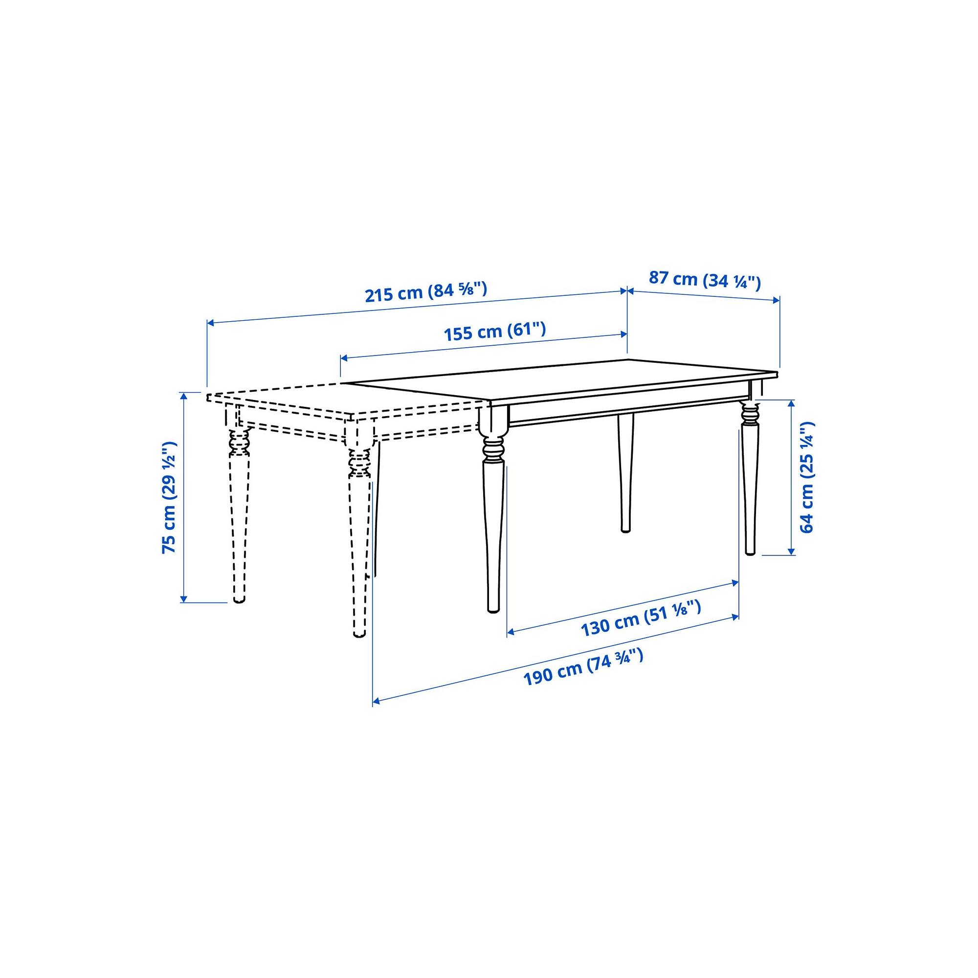 ROSENTORP black seats 4-6 extendable dining table - 80589901 | IKEA