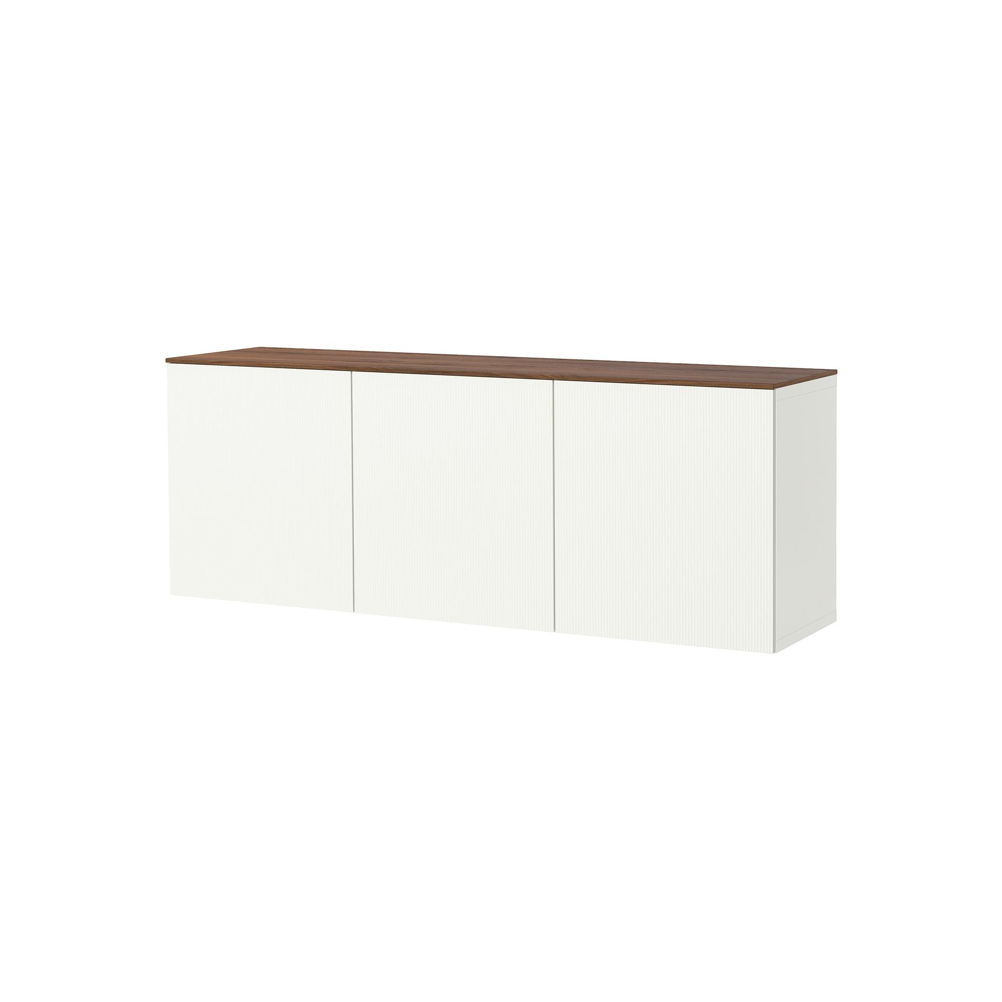 BESTA white/high-gloss white 180x42x65 cm wall cabinet - 19612260