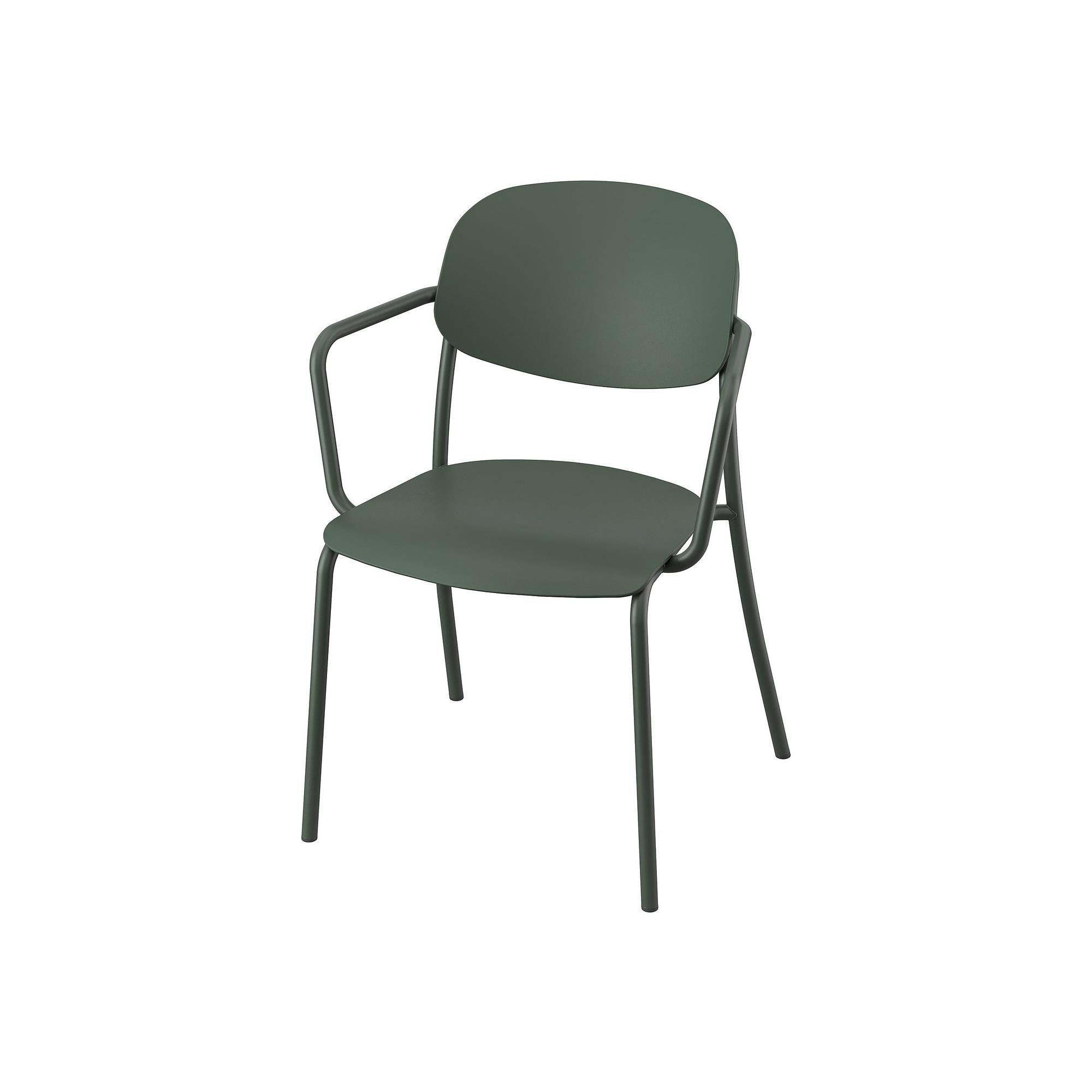 VISINGSÖ deep green chair with armrests - 60575542 | IKEA