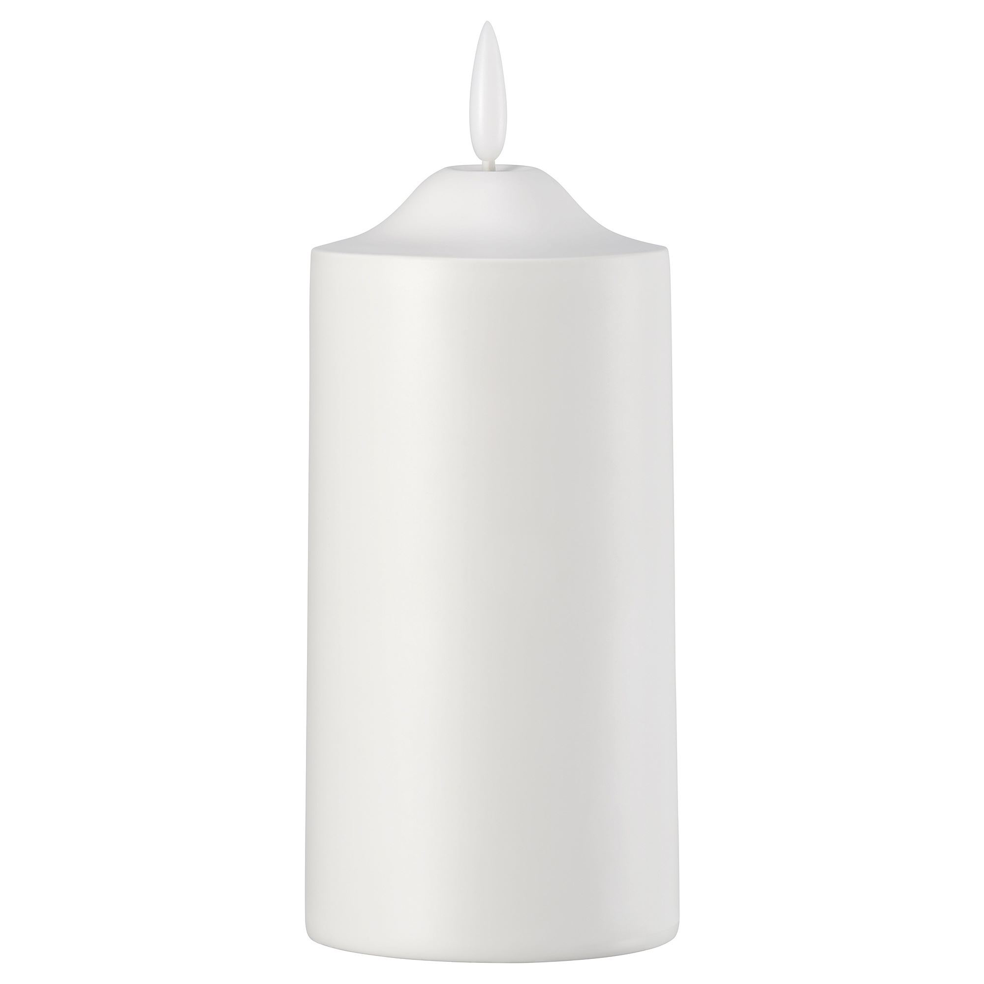 oneflame ホワイト Aset 箱無し SMALOM white 14 cm LED scented block candle - 90619785 | IKEA