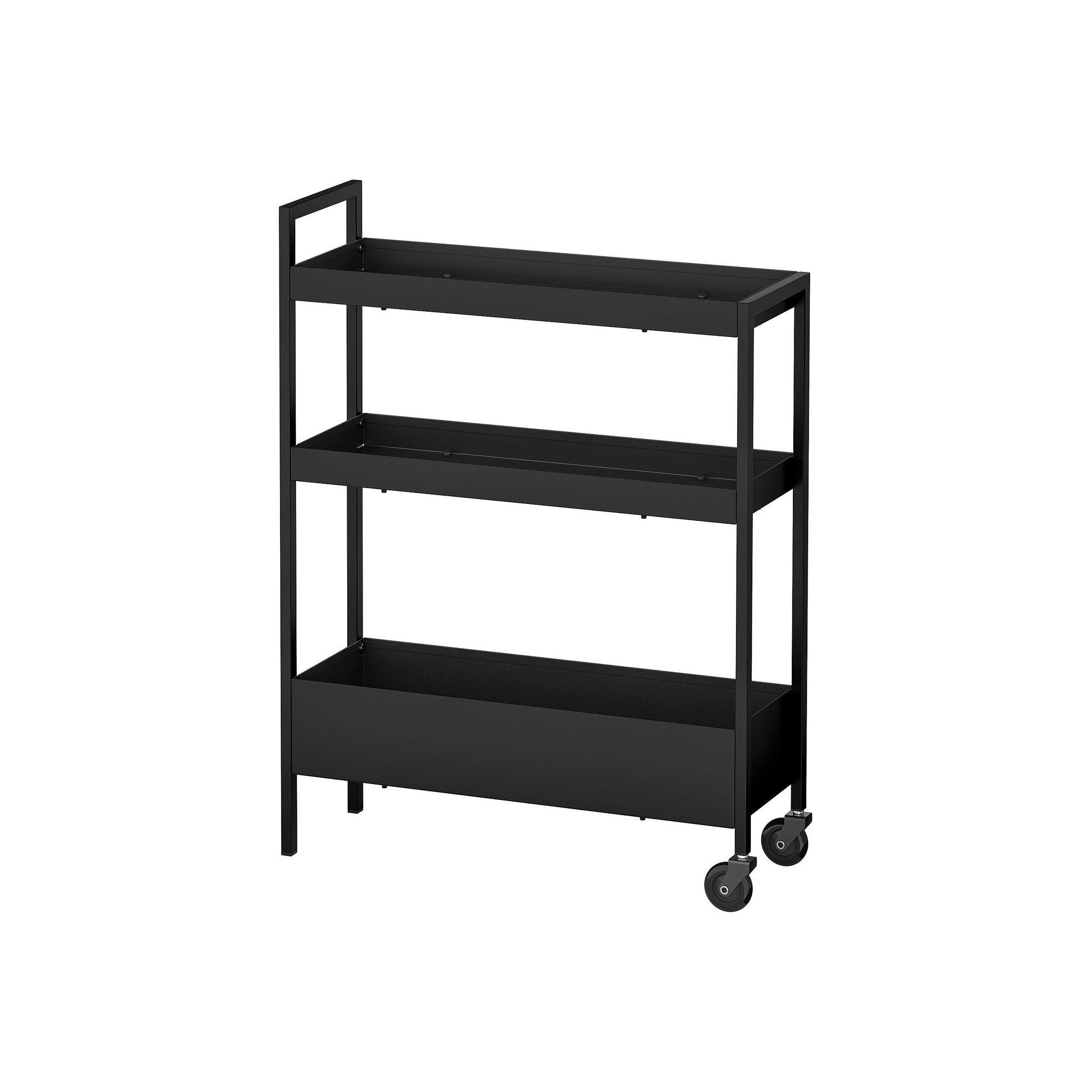 NISSAFORS black 50,5x19x67 cm trolley - 10602982 | IKEA