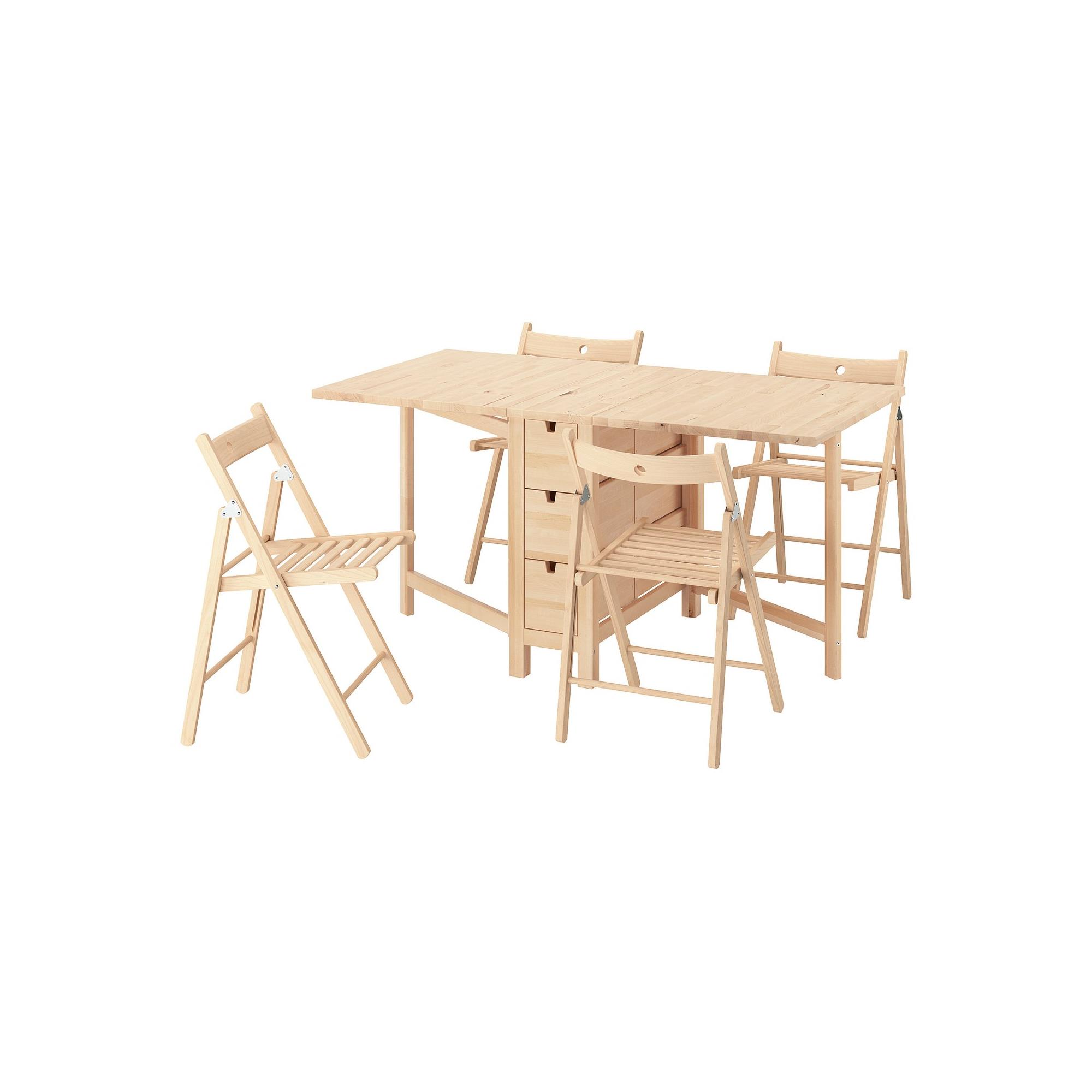NORDEN/FRÖSVI birch-beech 4 chairs kitchen table set - 29568898 | IKEA