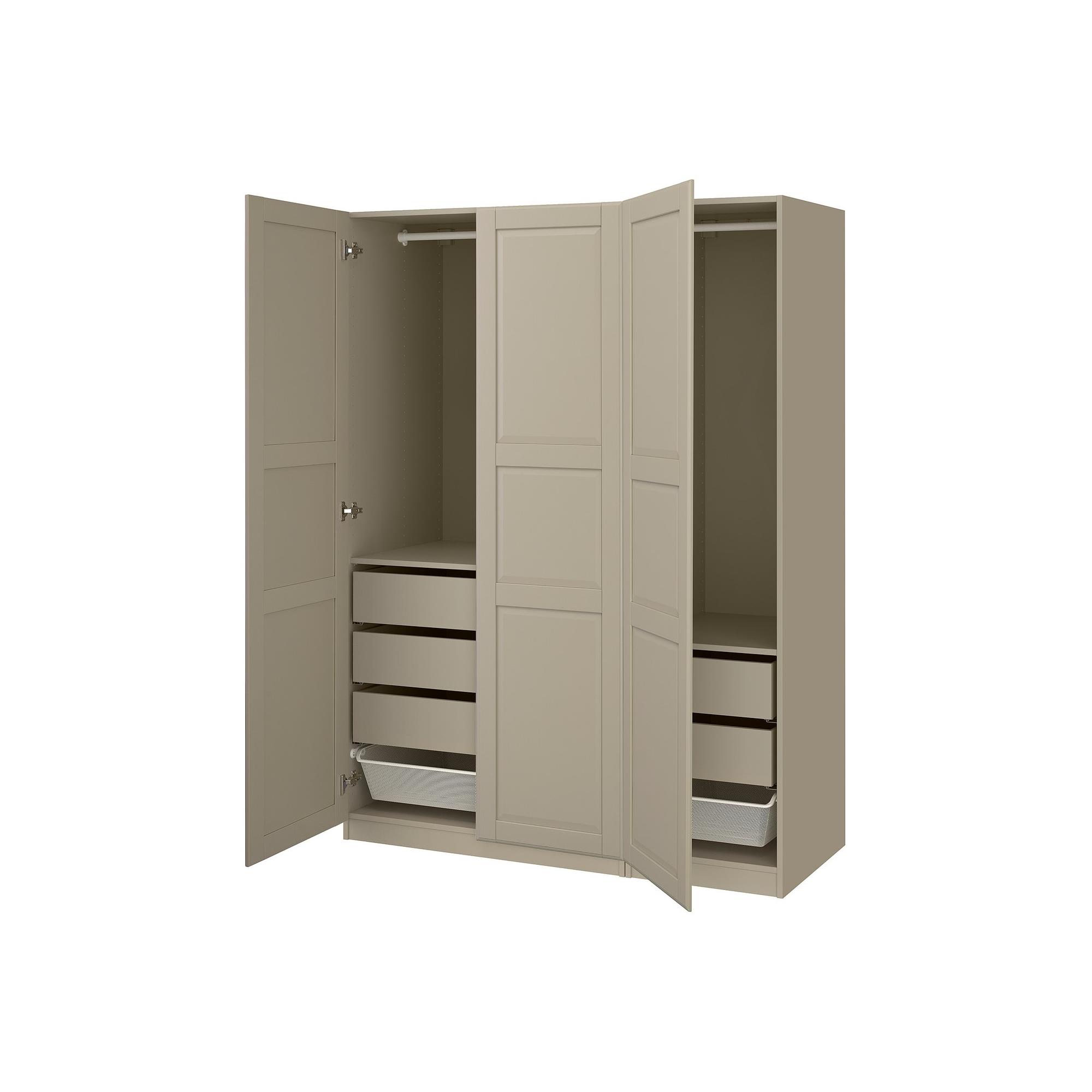 PAX/TYSSEDAL grey/beige 150x60x201 cm PAX wardrobe - 19603213 | IKEA