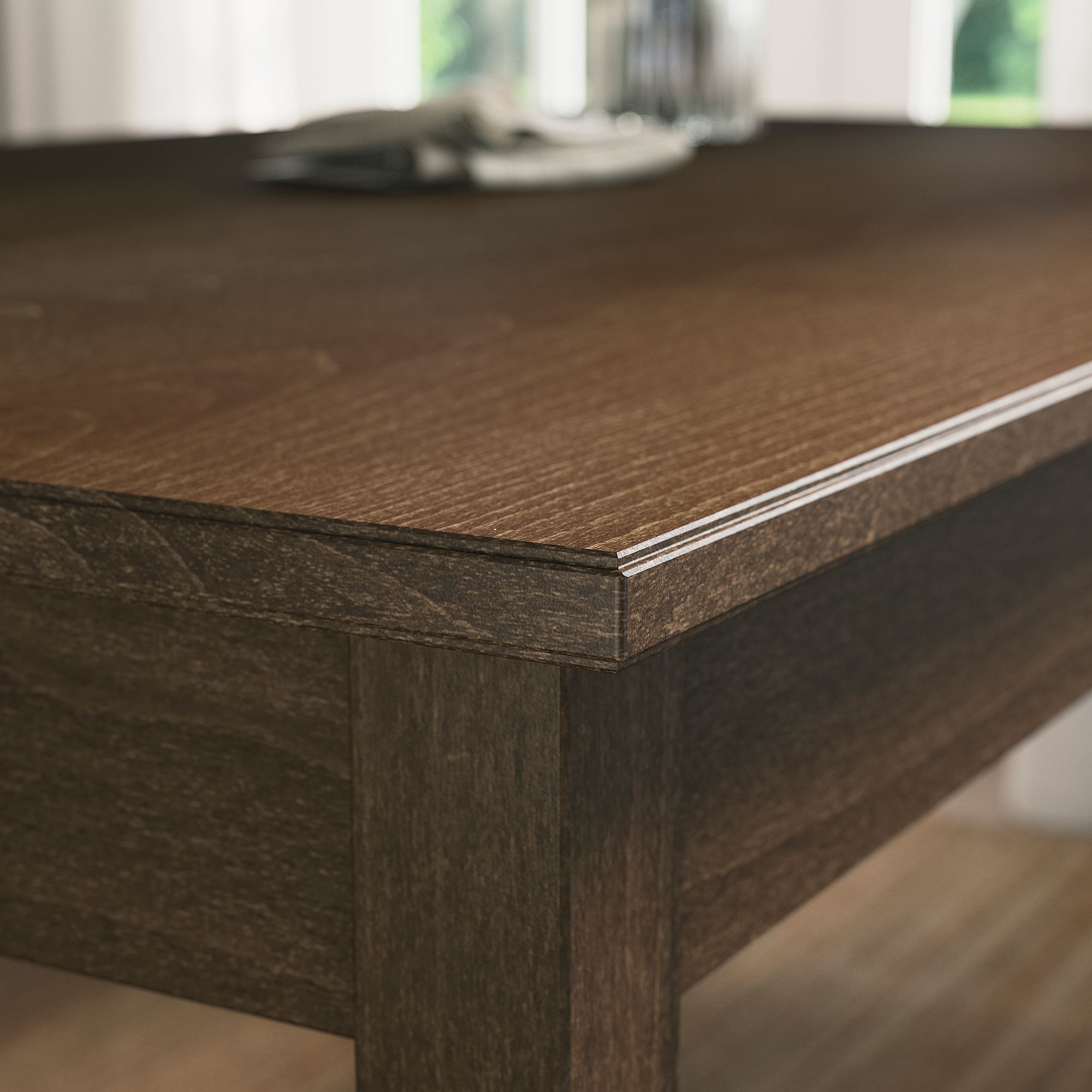 NASINGE dark brown stained-beech veneer seats 4-6 extendable dining ...