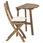 table folding wall+2 chairs