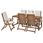 dining table and adjustable chairs