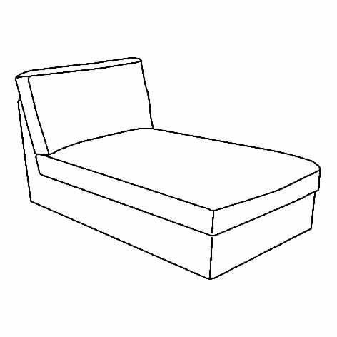 IKEA - KIVIK, uzanma koltuğu iskeleti, renksiz