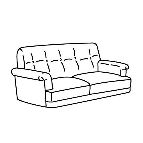 IKEA - ESSEBODA, frame for 3-seat sofa, knaback anthracite