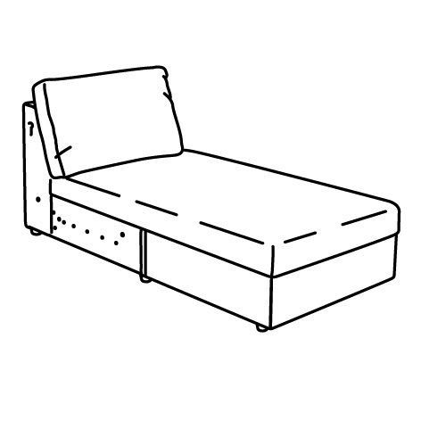 IKEA - VIMLE, frame for add-on chaise longue